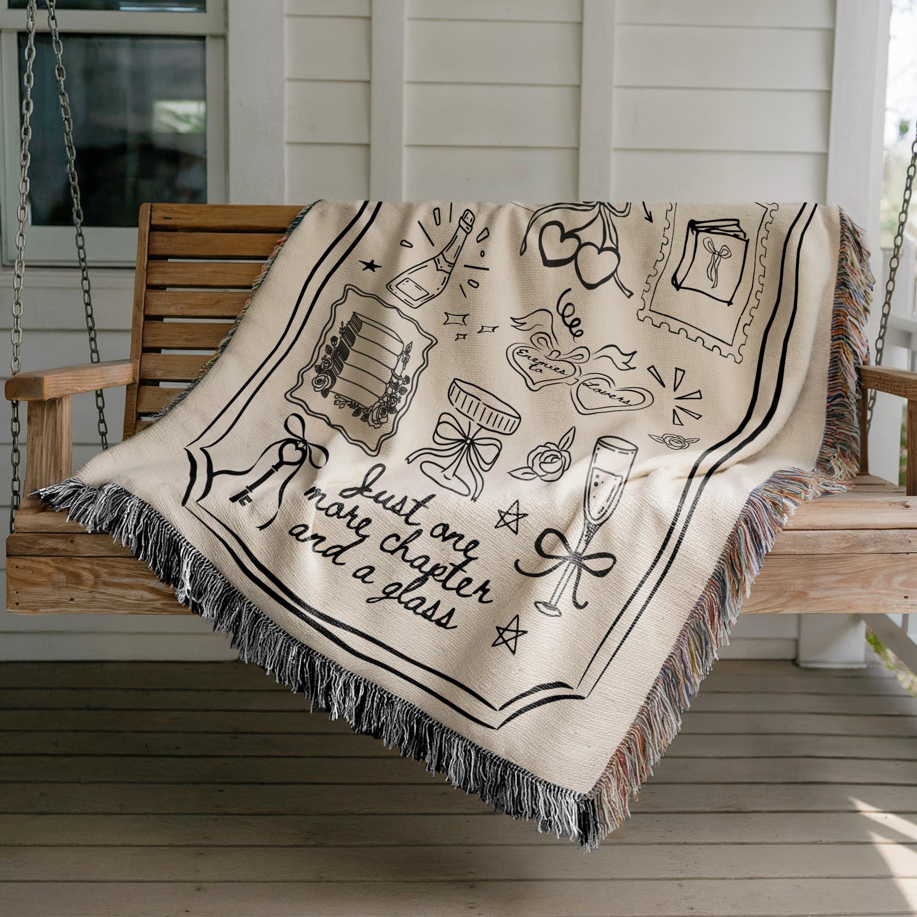 Personalized Reading Blanket-Coquette Bow Themed