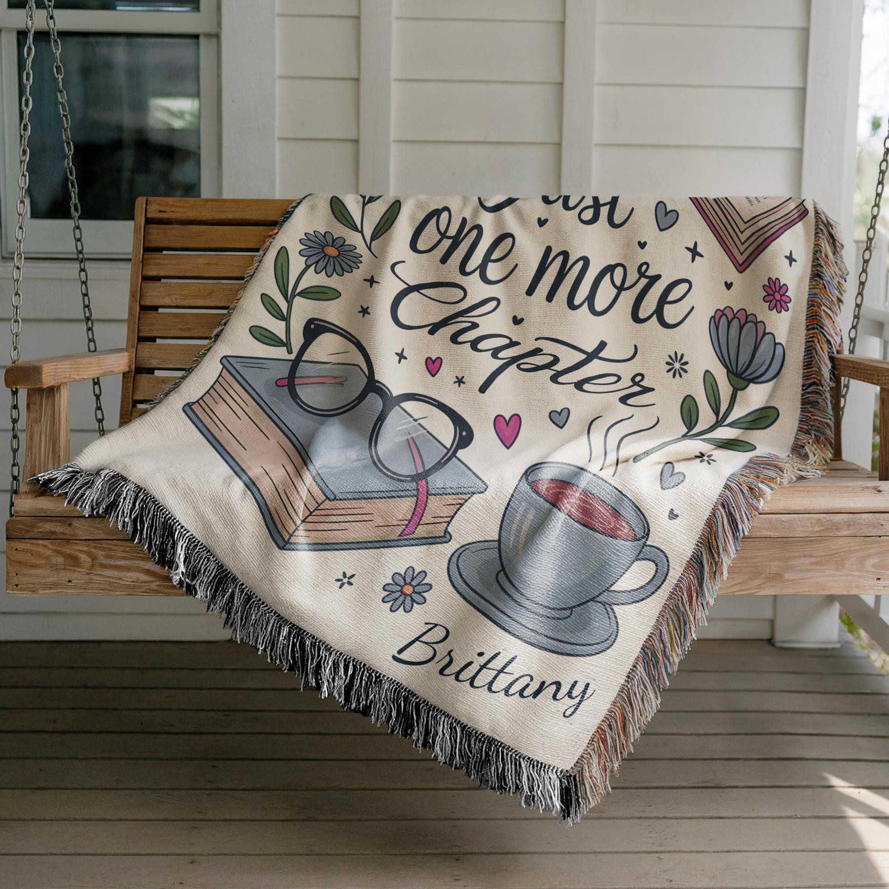Personalized Book Blanket Reading Nook Cozy Accessory