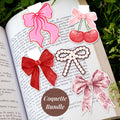 Bow Magnetic Bookmark and Sticker Bundle-Coquette Bookmarks