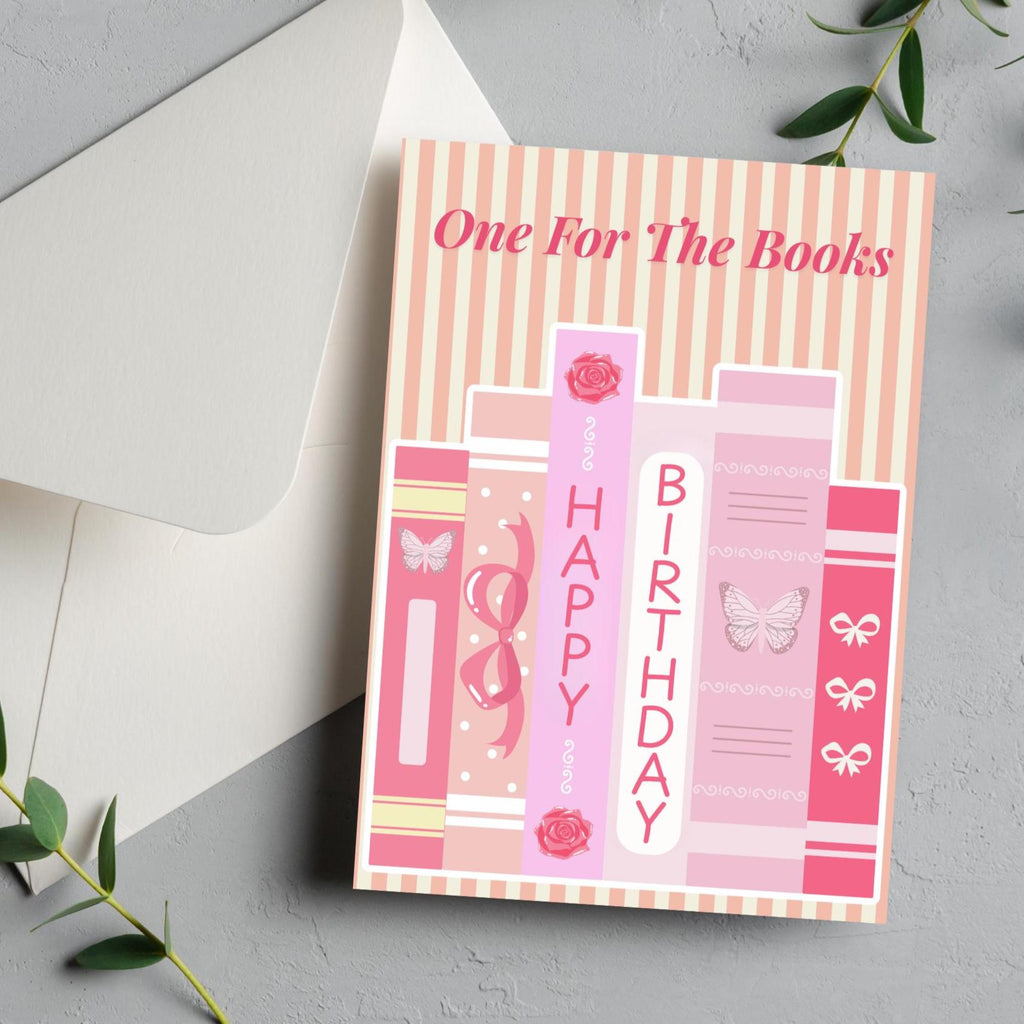 Bookish Birthday Card Reading Theme