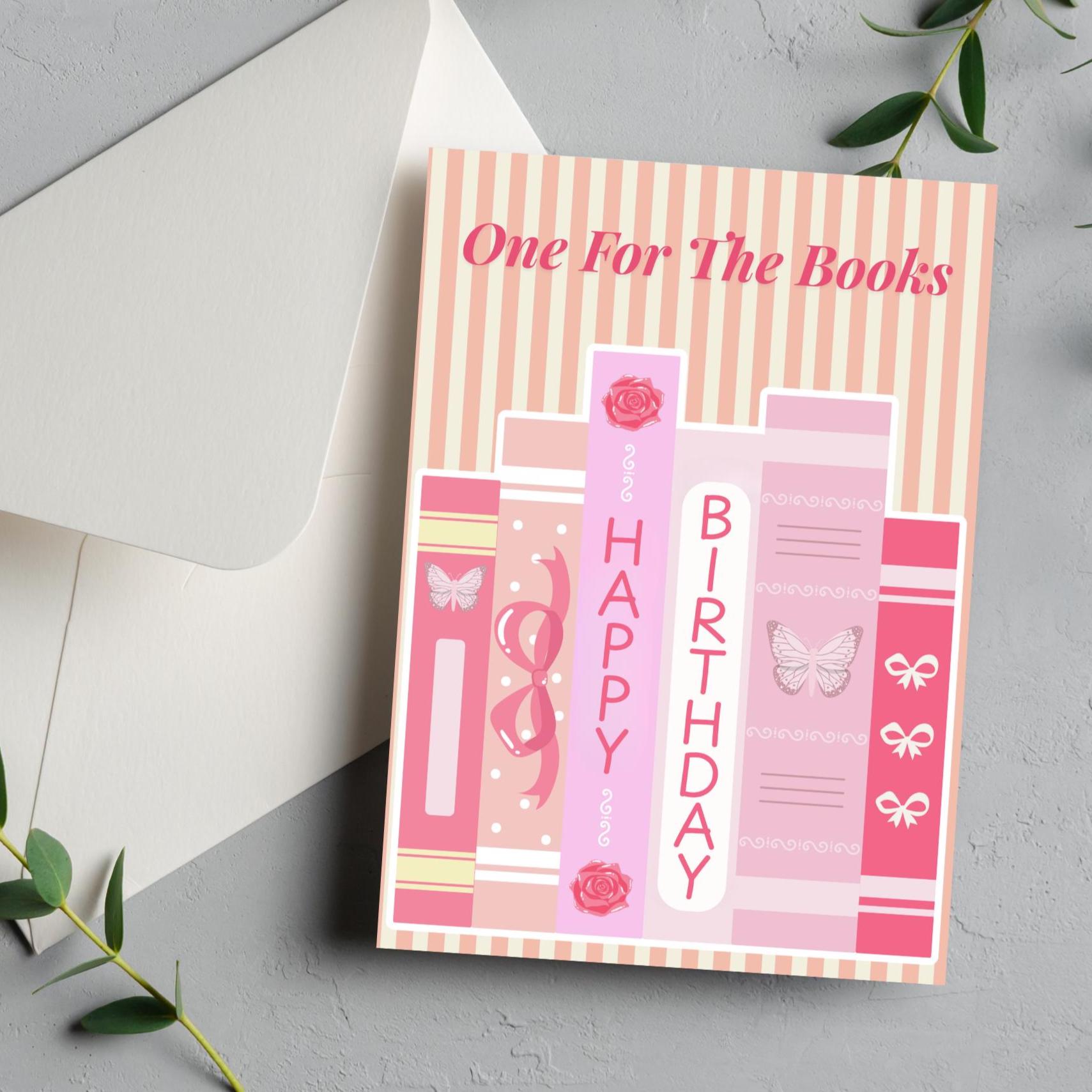 Bookish Birthday Card Reading Theme