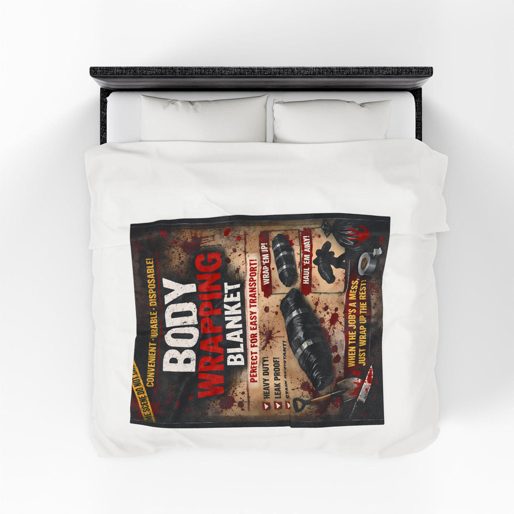 Funny True Crime Blanket Body Wrapping Blanket-Velveteen Plush Throw