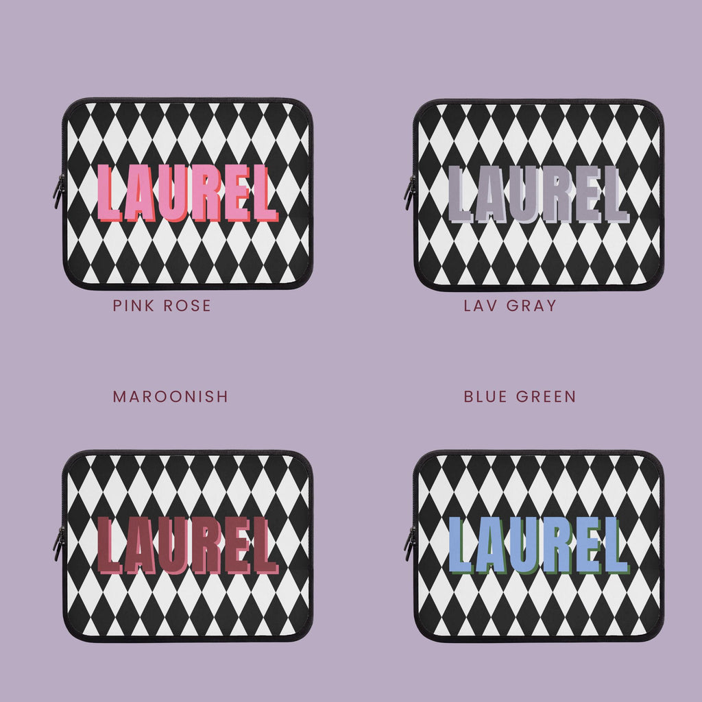 Personalized Laptop Sleeve-Neoprene Case Diamond Pattern