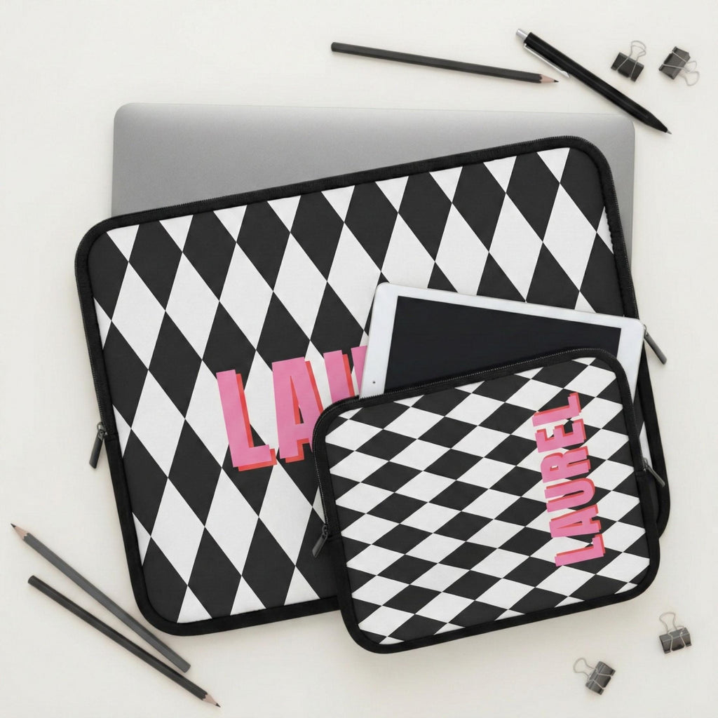 Personalized Laptop Sleeve-Neoprene Case Diamond Pattern
