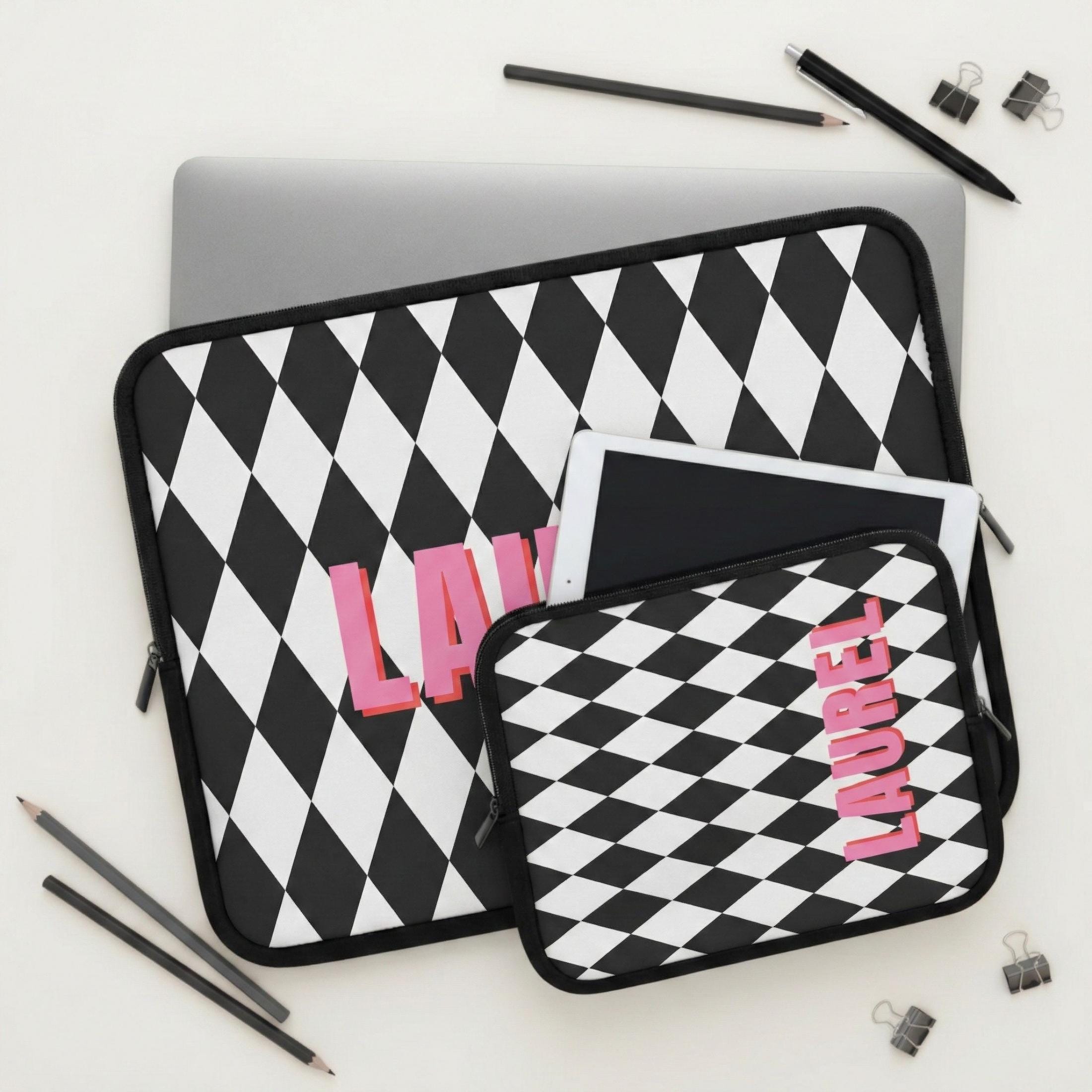 Personalized Laptop Sleeve-Neoprene Case Diamond Pattern