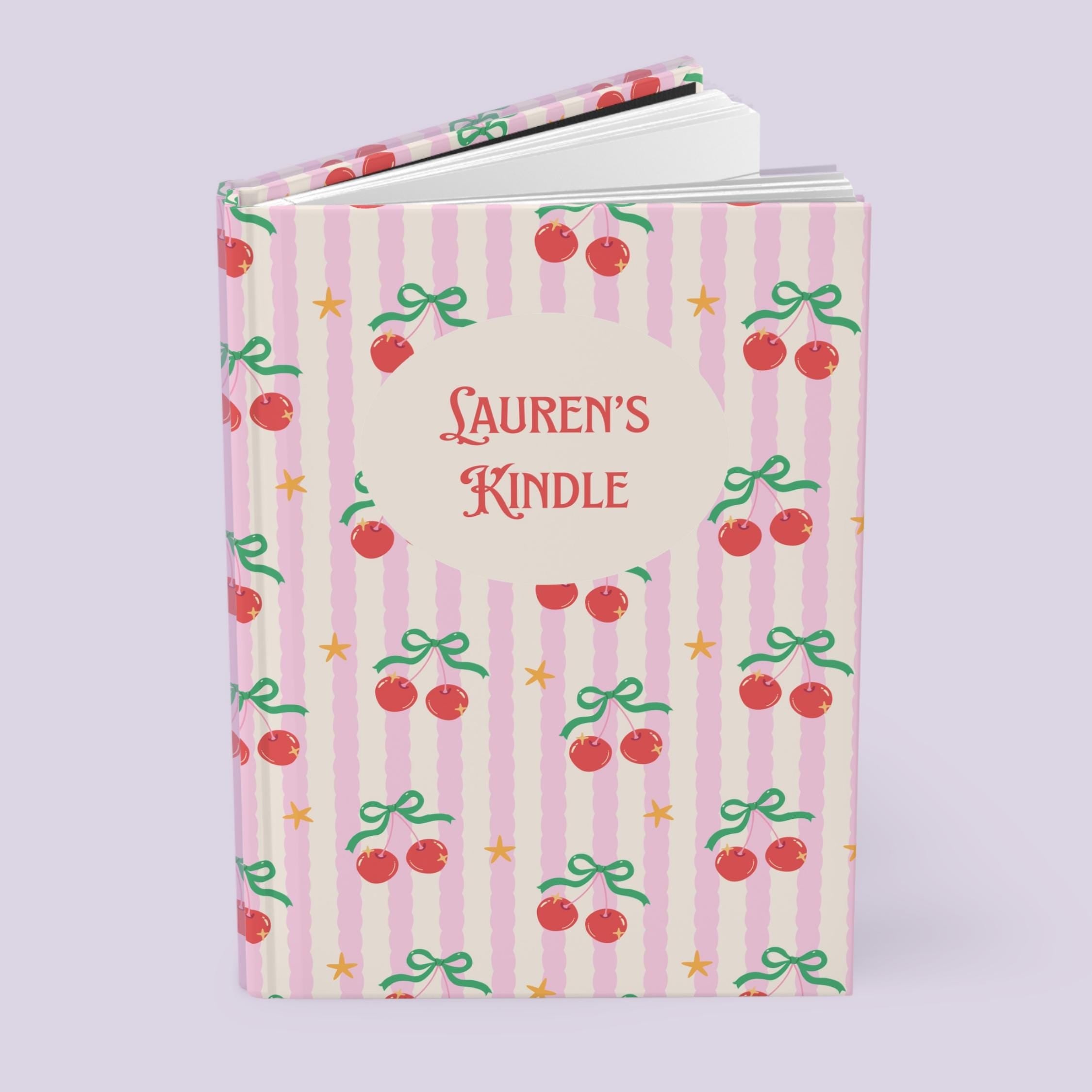 Personalized Cherry Journal Custom Name Notebook