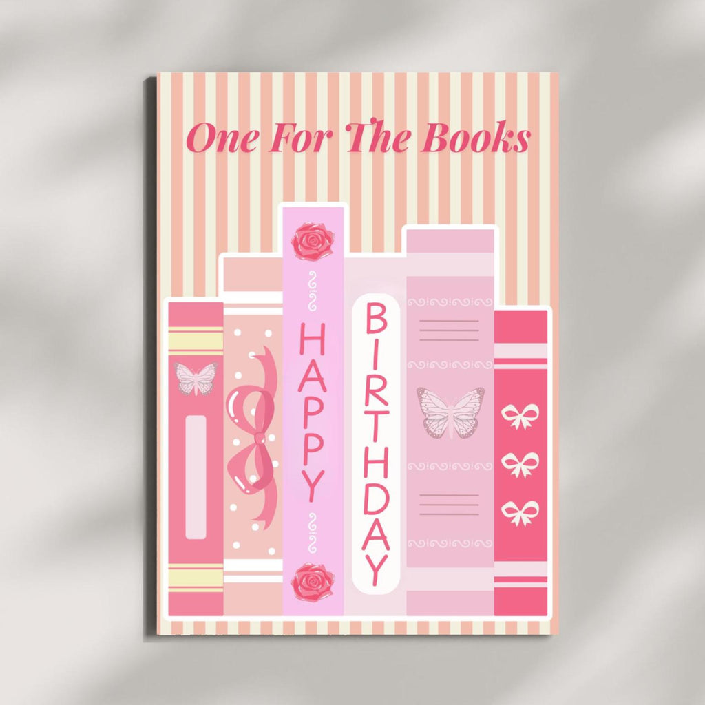Bookish Birthday Card Reading Theme