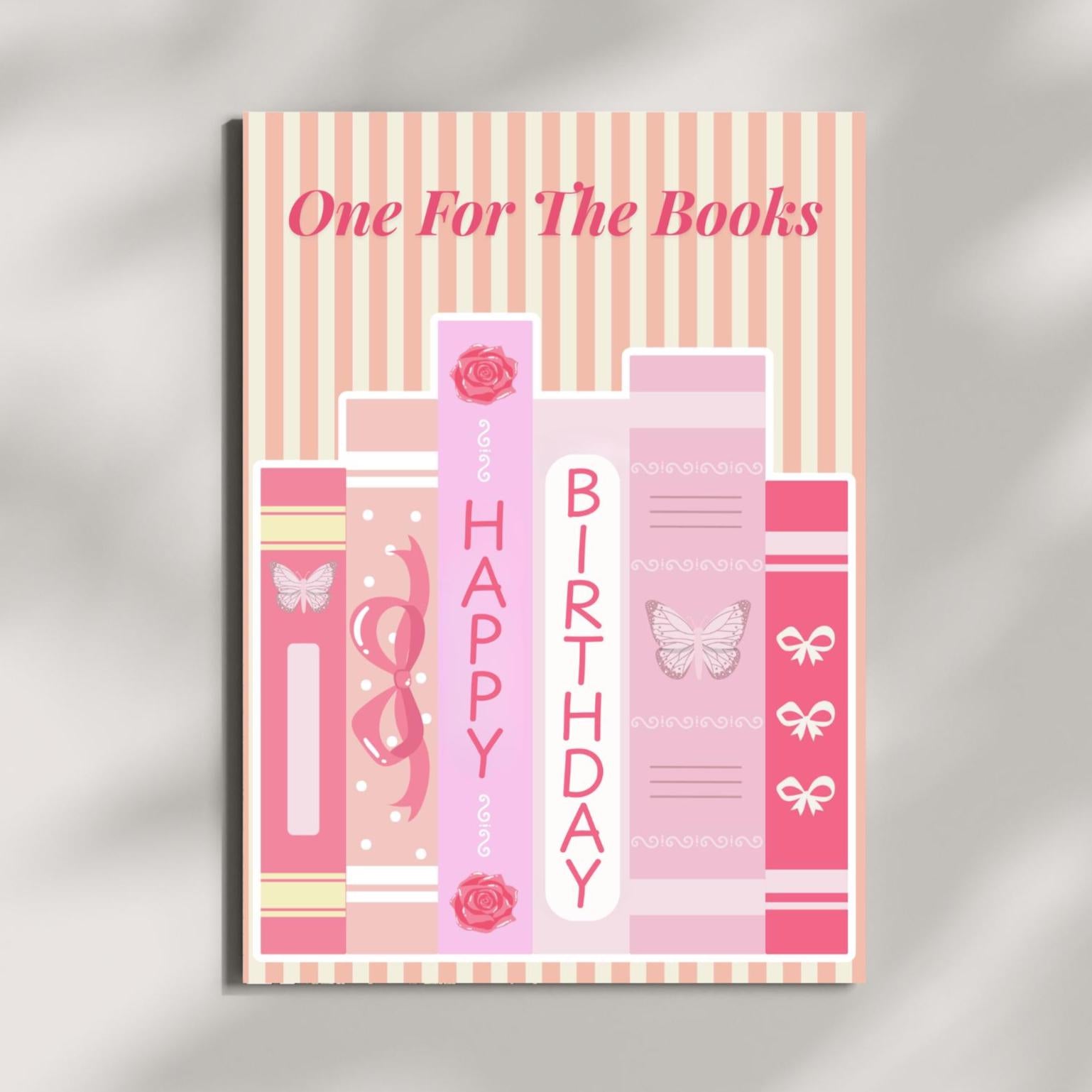 Bookish Birthday Card Reading Theme