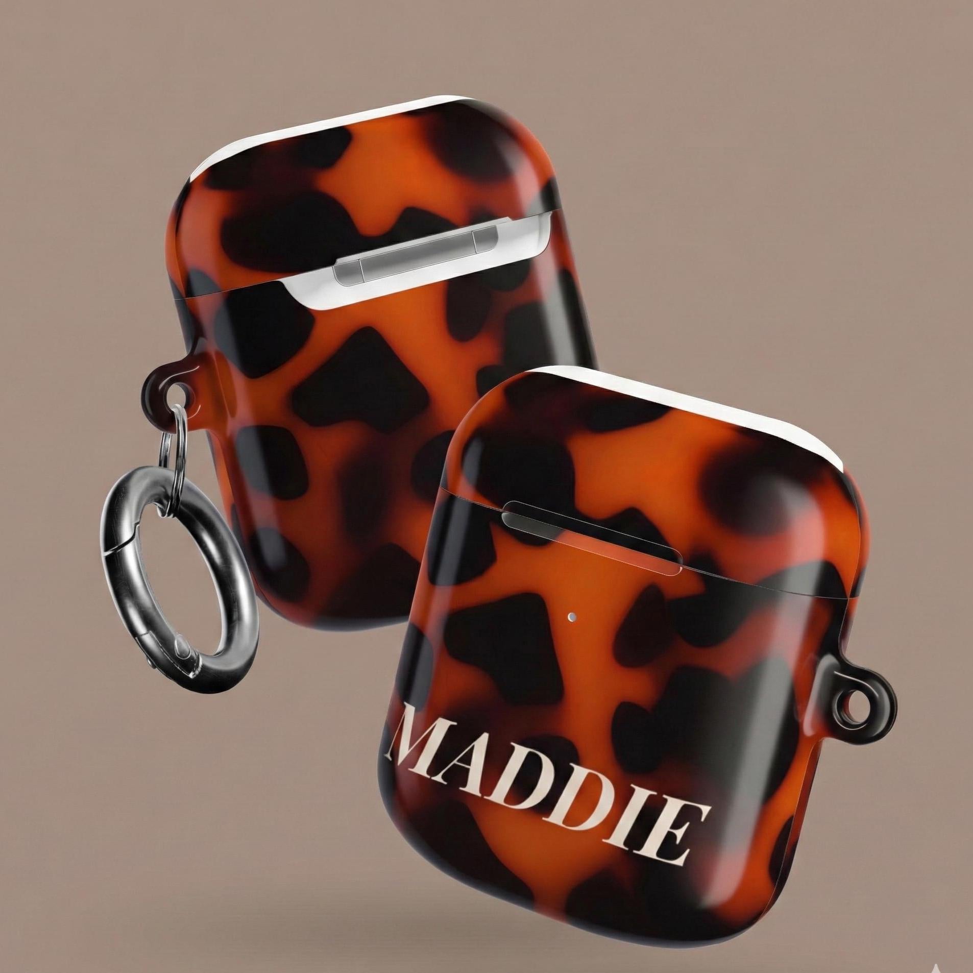 Custom Name AirPods Case Personalized Tortoiseshell