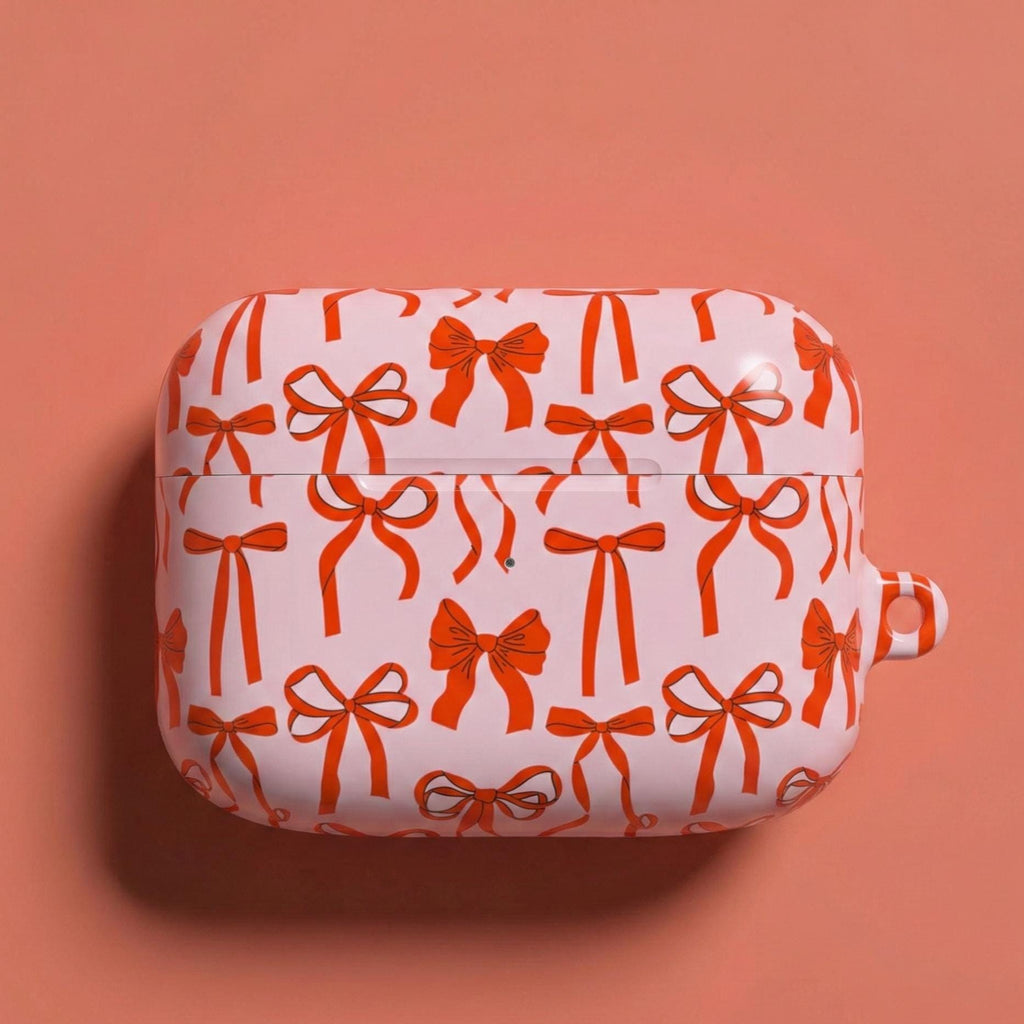 Personalized AirPods Case with Name Coquette Bow