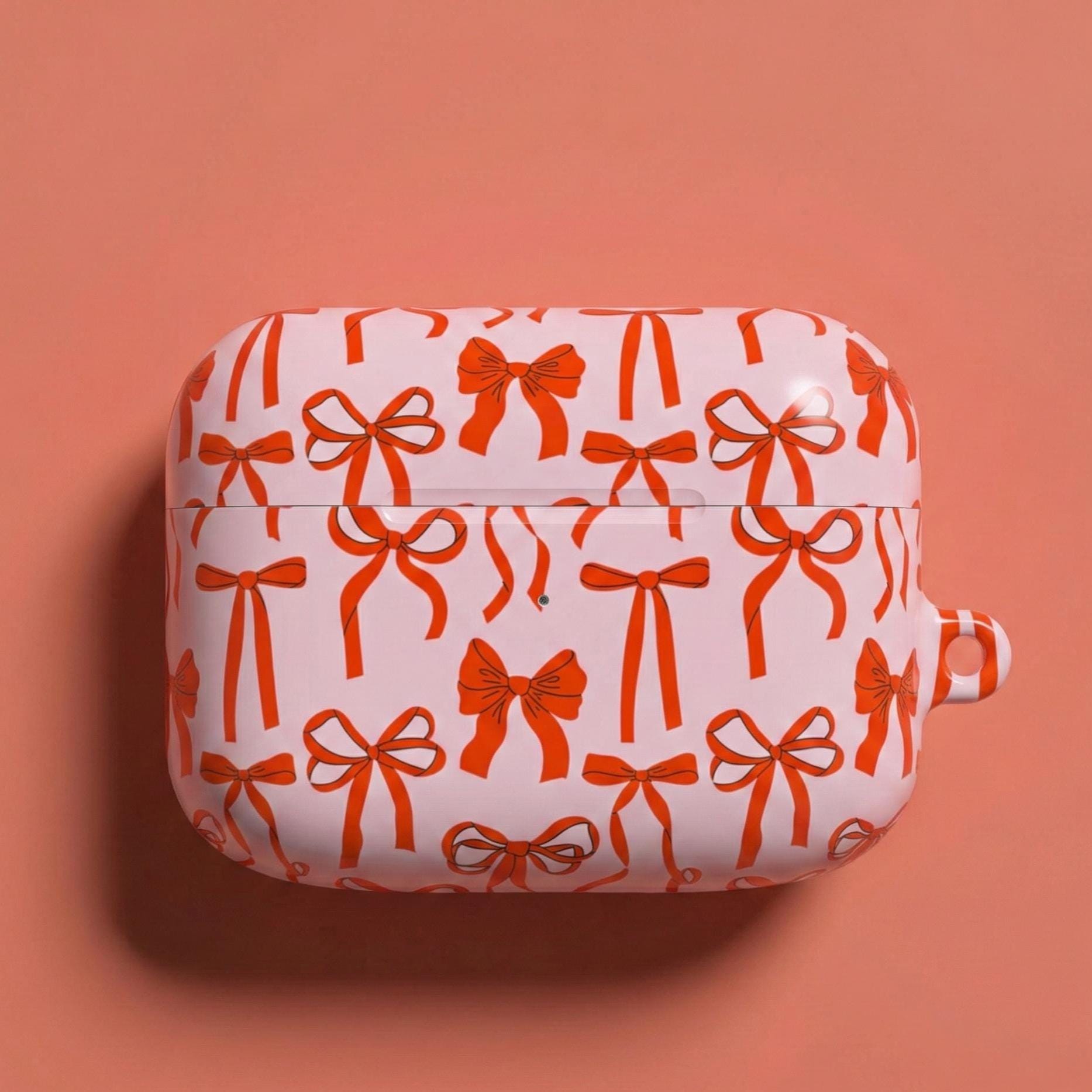 Personalized AirPods Case with Name Coquette Bow