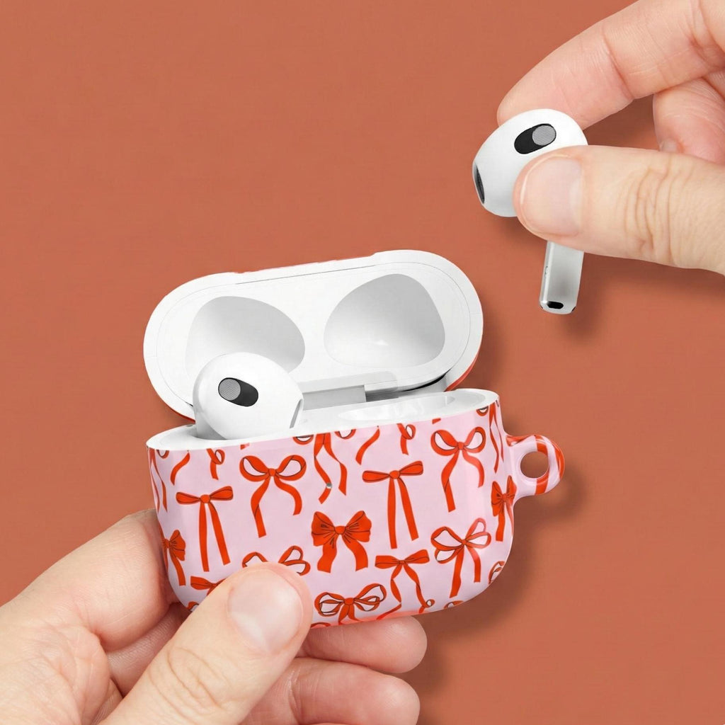 Personalized AirPods Case with Name Coquette Bow
