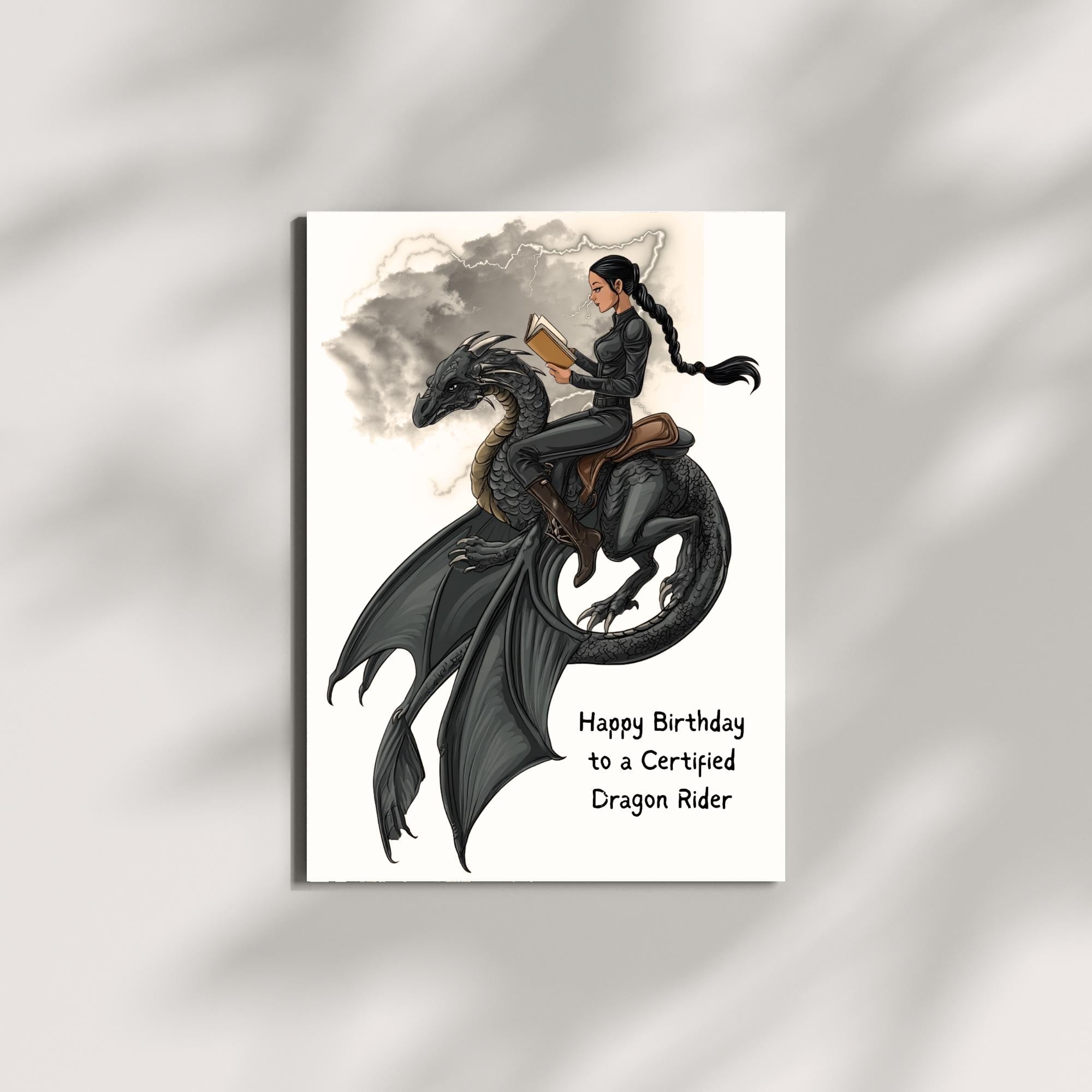 Fourth Wing Inspired Dragon Rider Card-Fantasy Reader Birthday Card