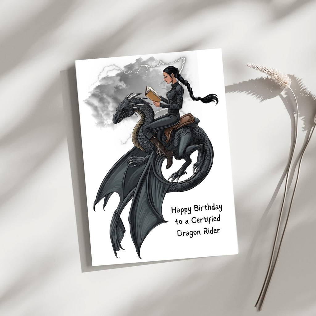 Fourth Wing Inspired Dragon Rider Card-Fantasy Reader Birthday Card
