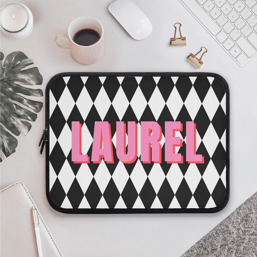 Personalized Laptop Sleeve-Neoprene Case Diamond Pattern