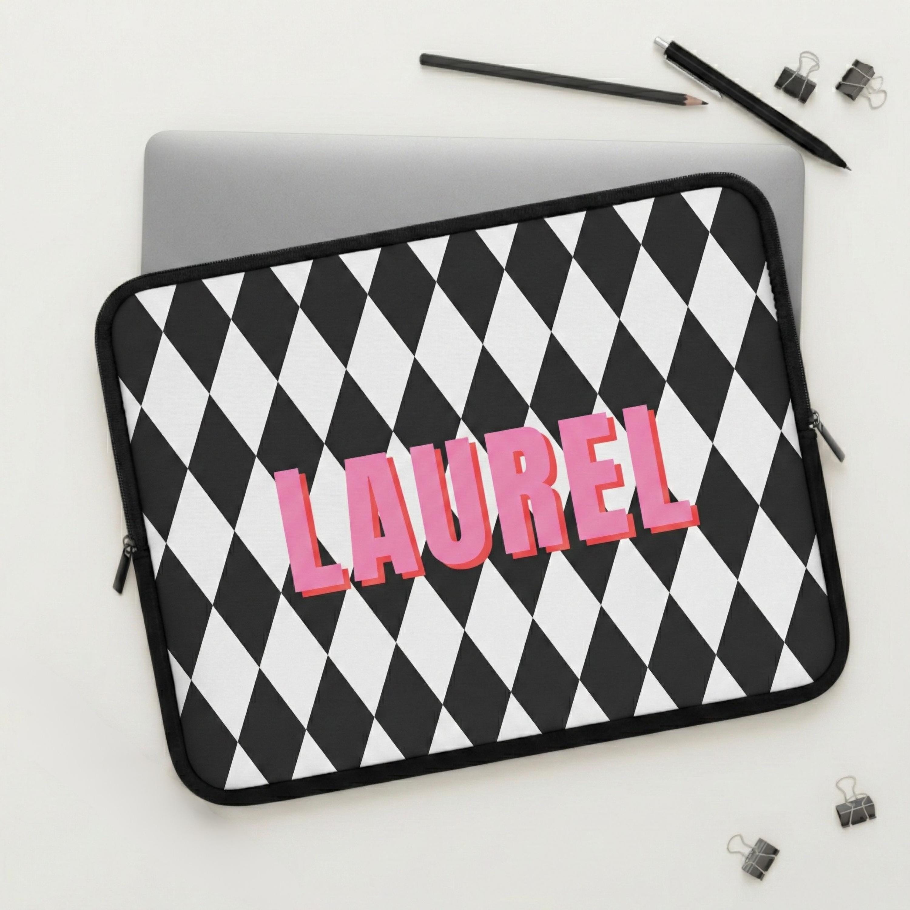 Personalized Laptop Sleeve-Neoprene Case Diamond Pattern