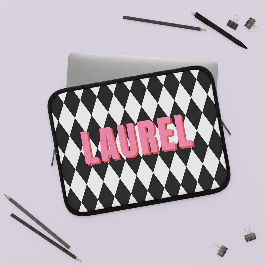 Personalized Laptop Sleeve-Neoprene Case Diamond Pattern