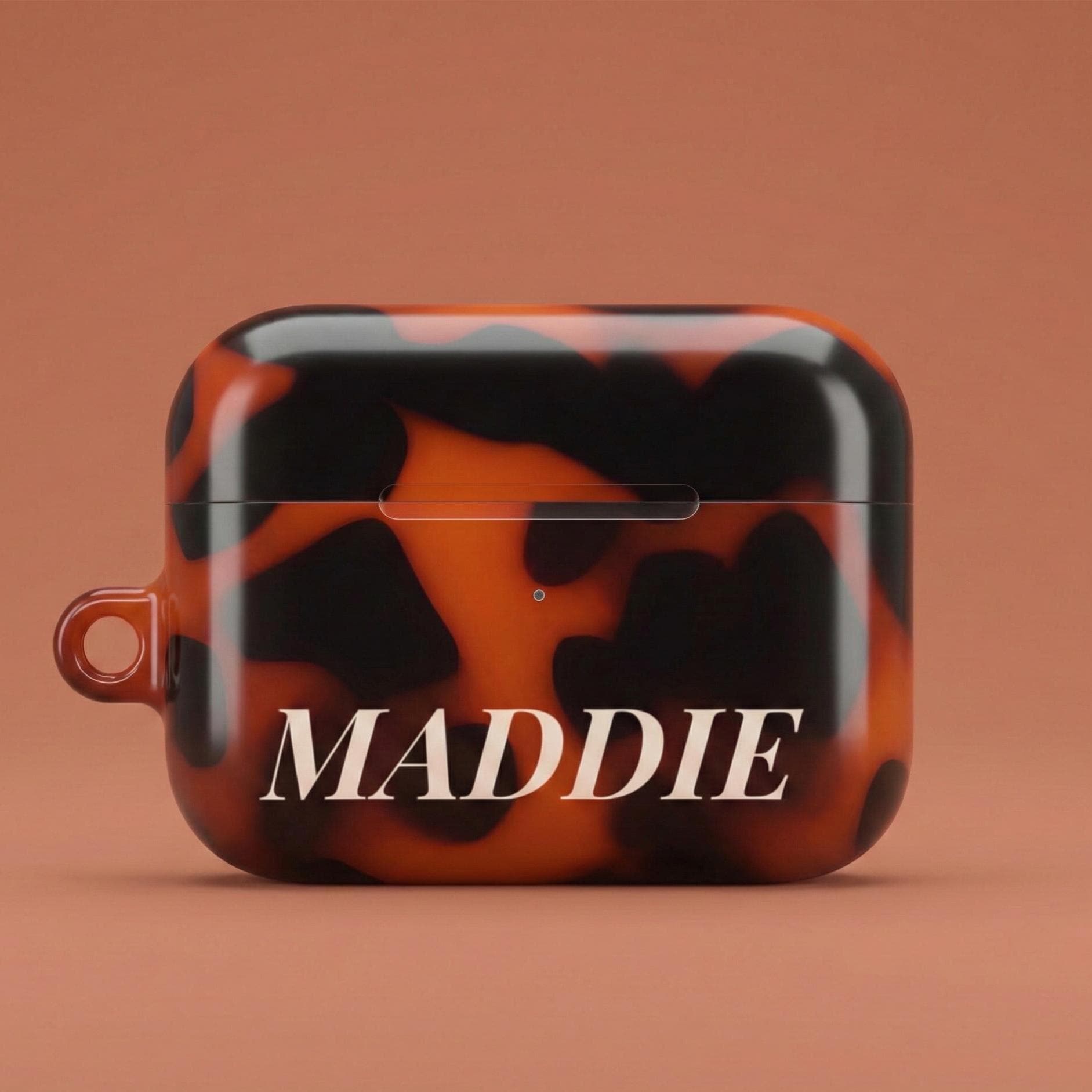 Custom Name AirPods Case Personalized Tortoiseshell