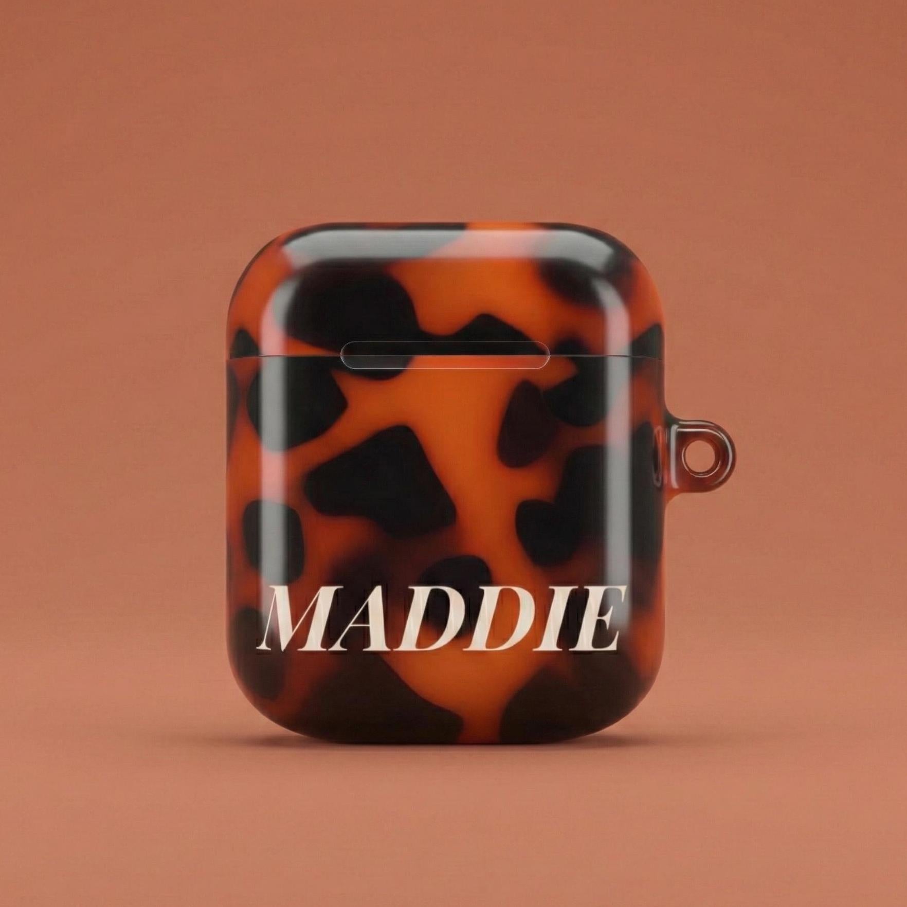 Custom Name AirPods Case Personalized Tortoiseshell
