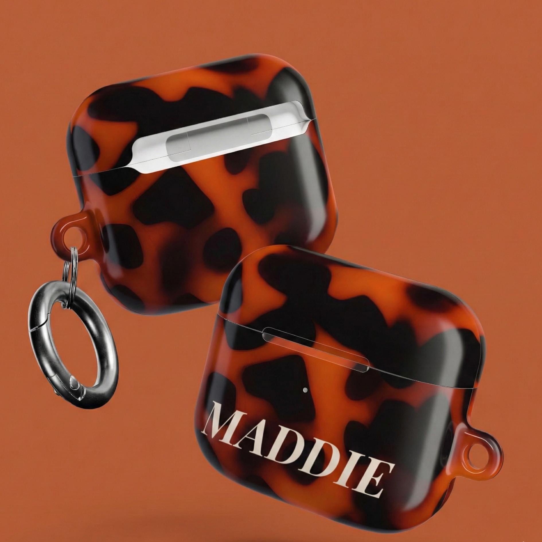 Custom Name AirPods Case Personalized Tortoiseshell