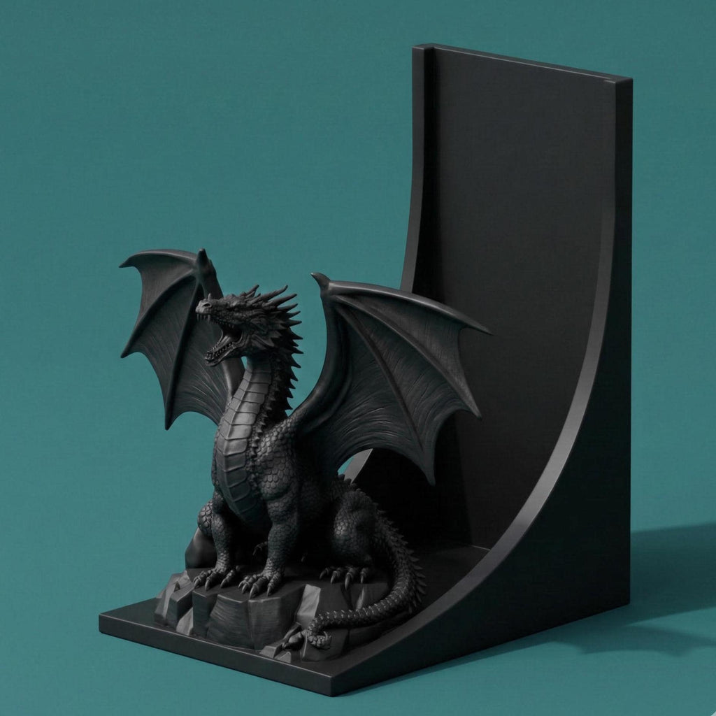 Dragon Bookmark Holder Bookend Fantasy Dragon Bookshelf Decor Dragon Bookend Gift for Book Lover Bookmark Organizer 3D Printed Dragon