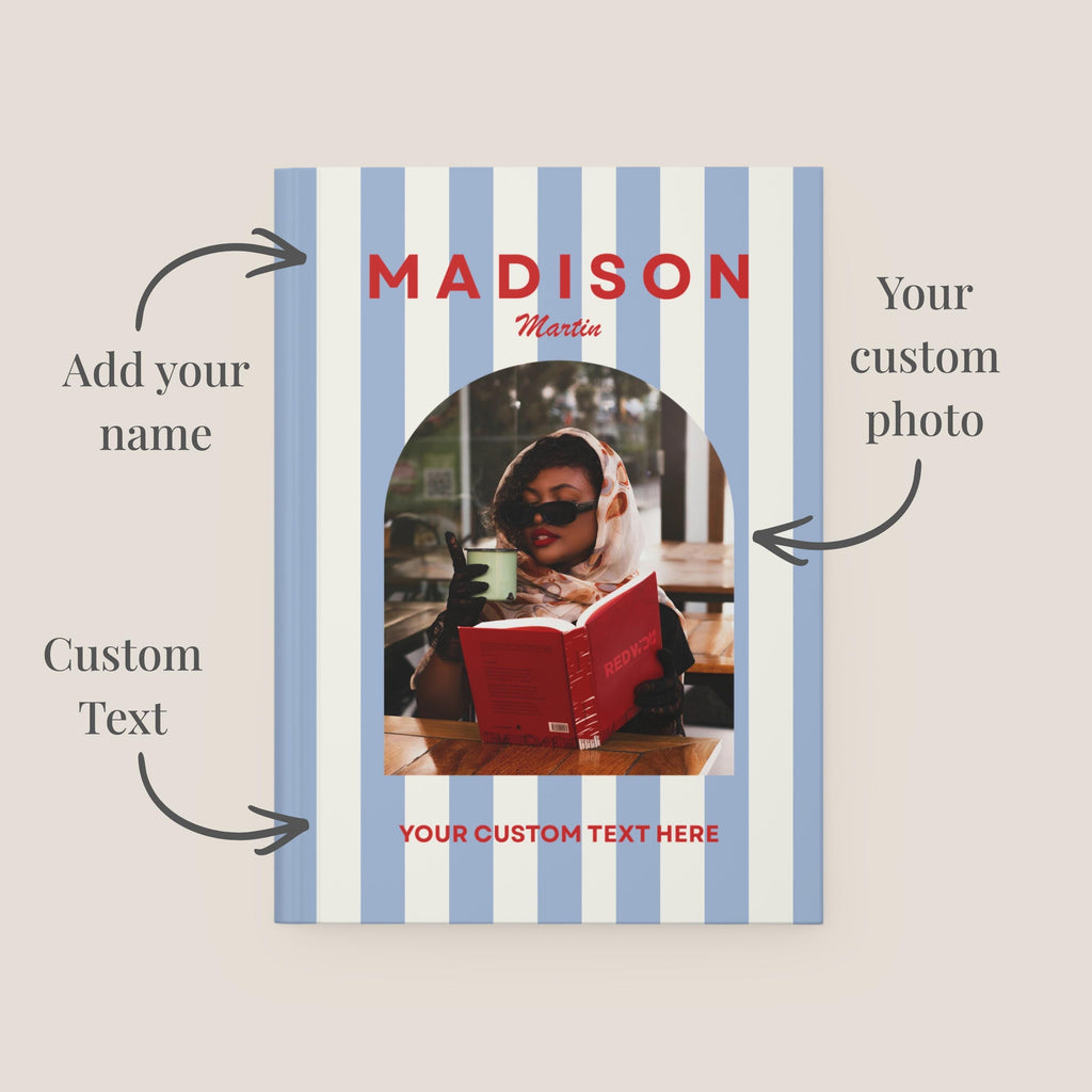 Custom Photo Journal with Name Personalized Notebook