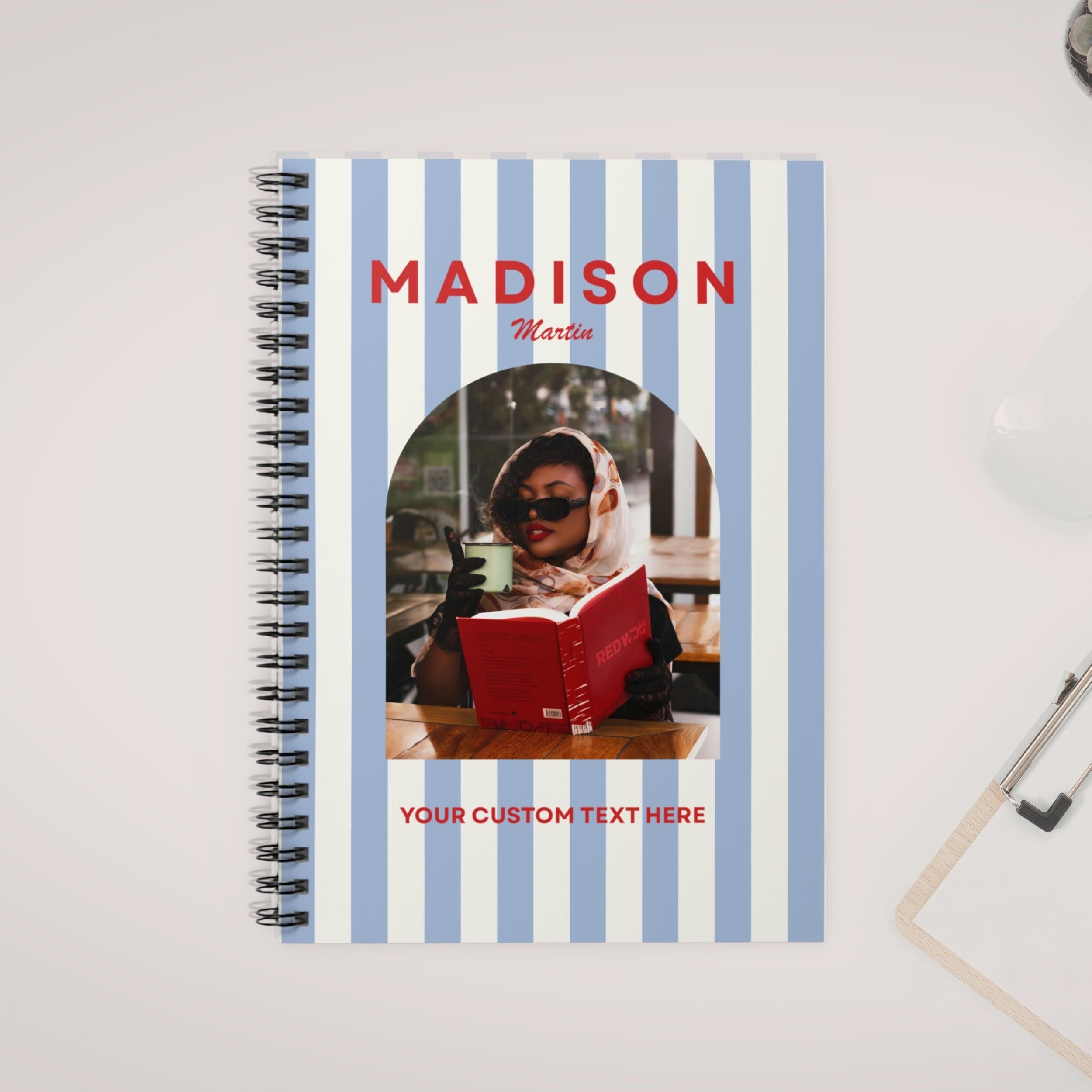 Custom Photo Journal with Name Personalized Notebook