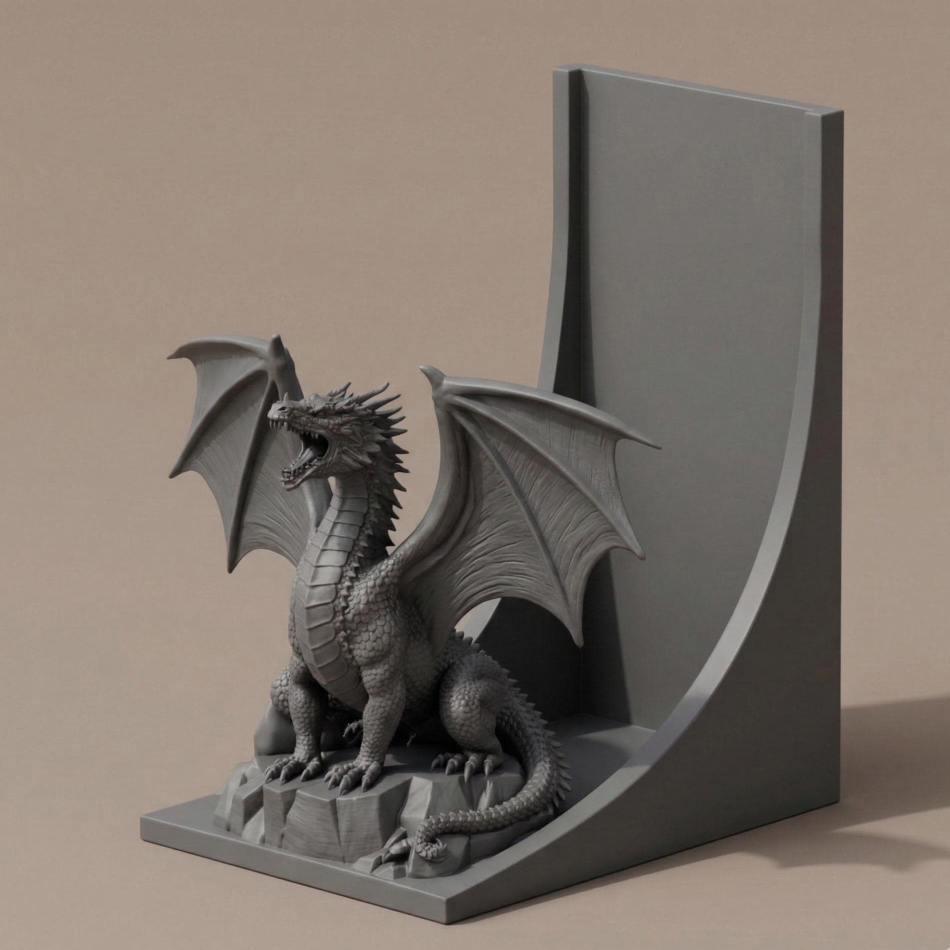Dragon Bookmark Holder Bookend Fantasy Dragon Bookshelf Decor Dragon Bookend Gift for Book Lover Bookmark Organizer 3D Printed Dragon