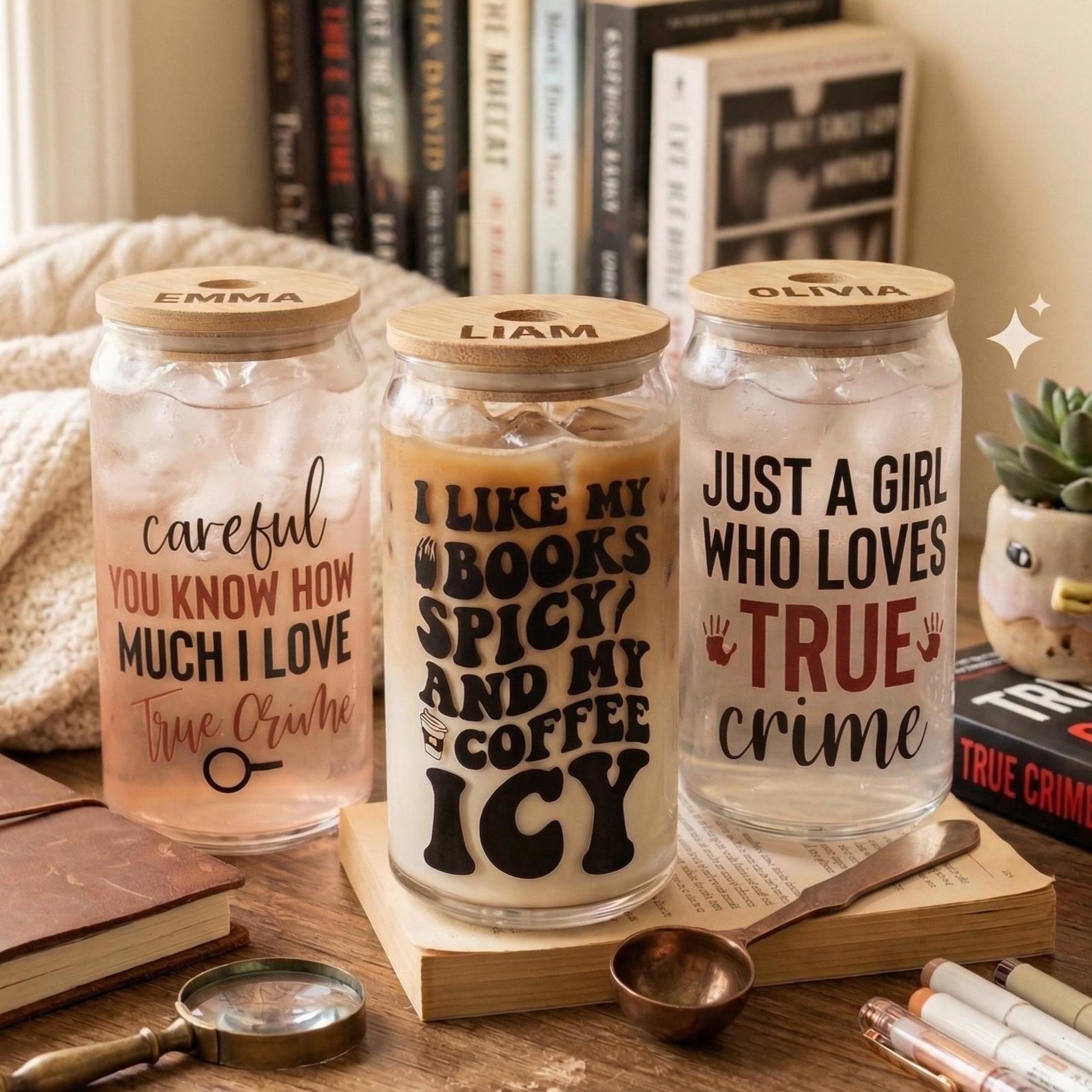 Romance Reader Glass Tumbler