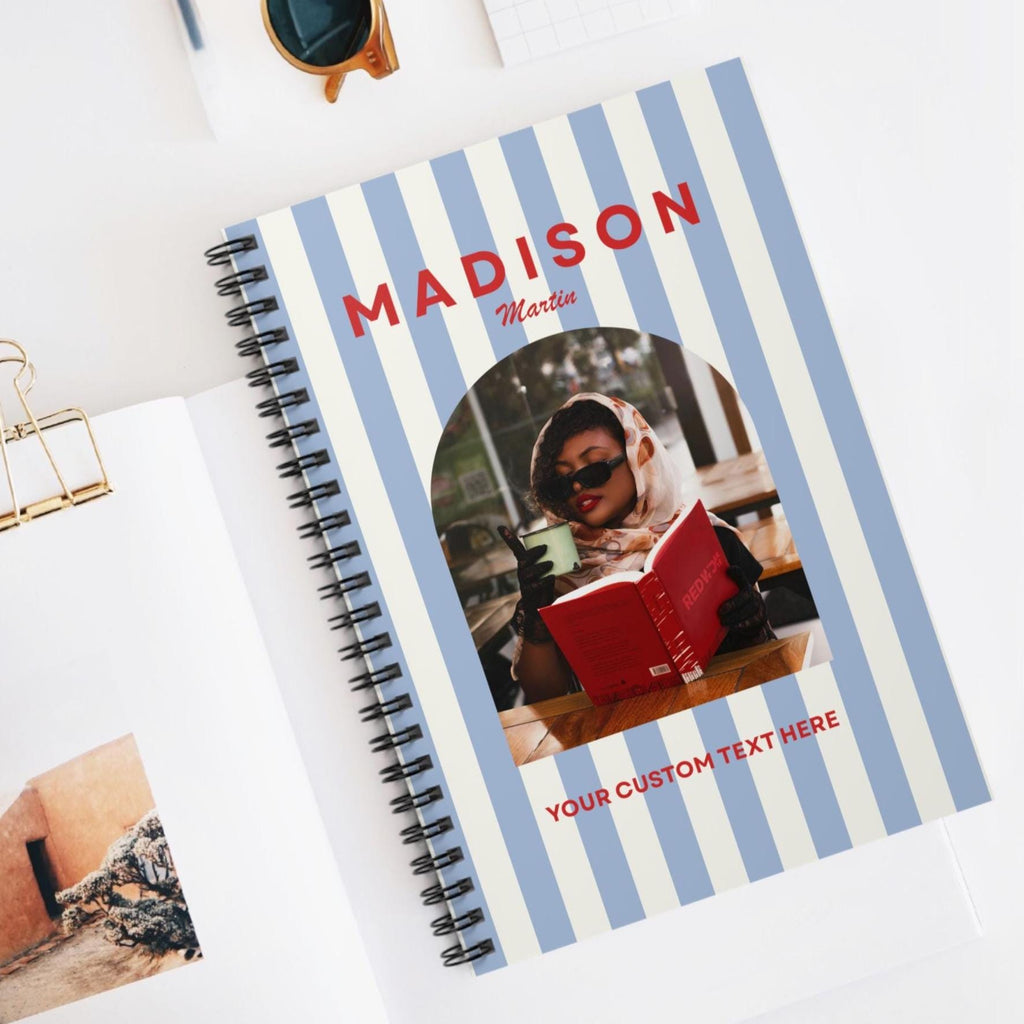 Custom Photo Journal with Name Personalized Notebook