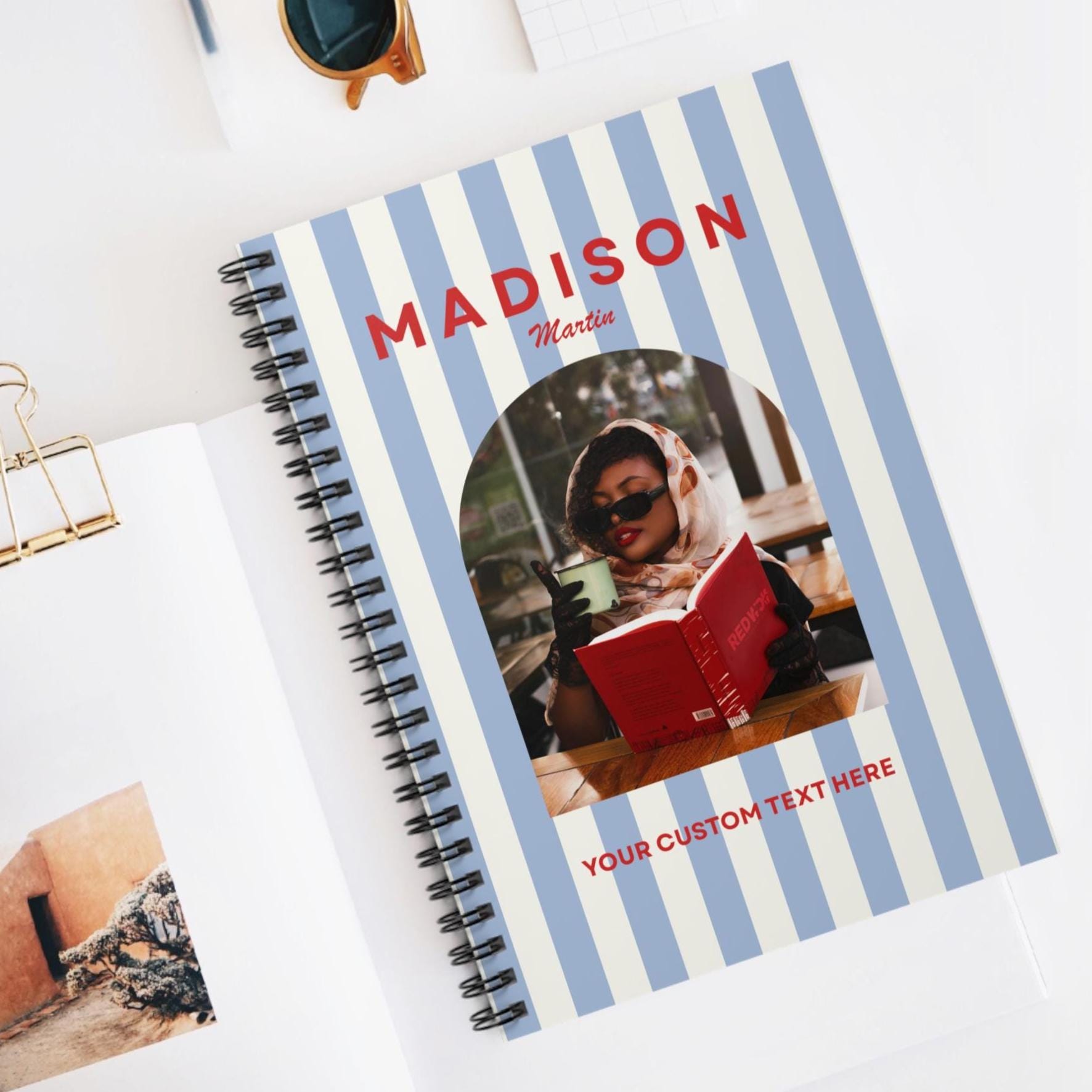 Custom Photo Journal with Name Personalized Notebook