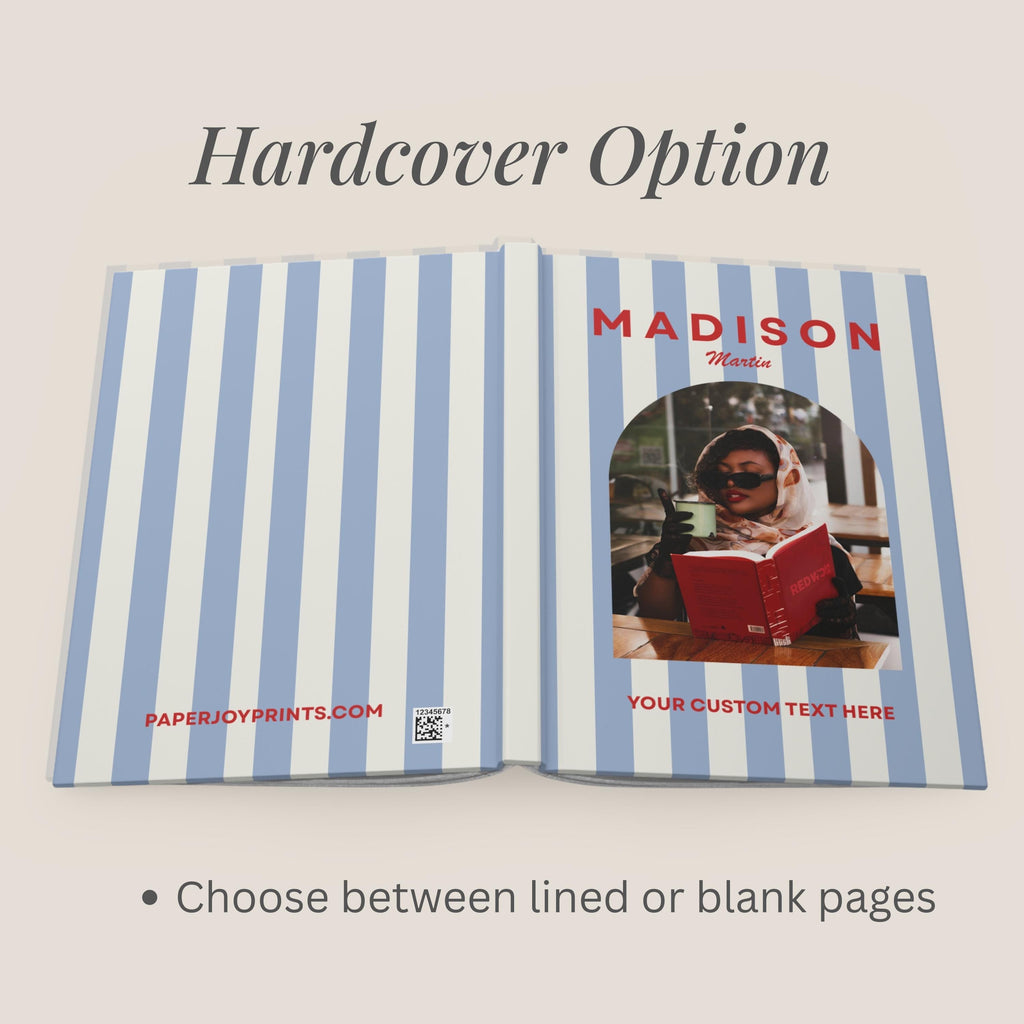 Custom Photo Journal with Name Personalized Notebook