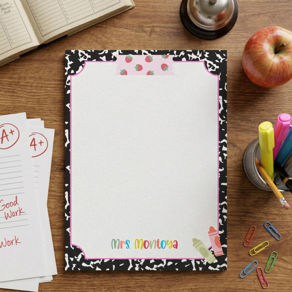Personalized Teacher Sticky Notes-Custom Name Post Its