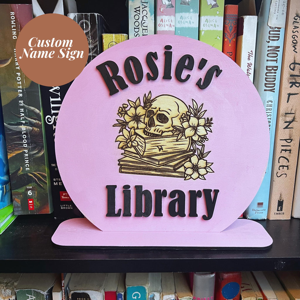 Custom Blind Date with a Book Bundle 3 Book Big Box with Personalized Library Sign