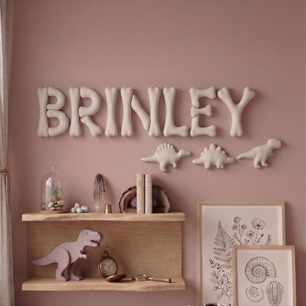 3D Printed Dinosaur Letters and Numbers Dino Nursery Decor Custom Toddler Room Wall Decor for Boys Room Name Sign Personalized 3d Letters