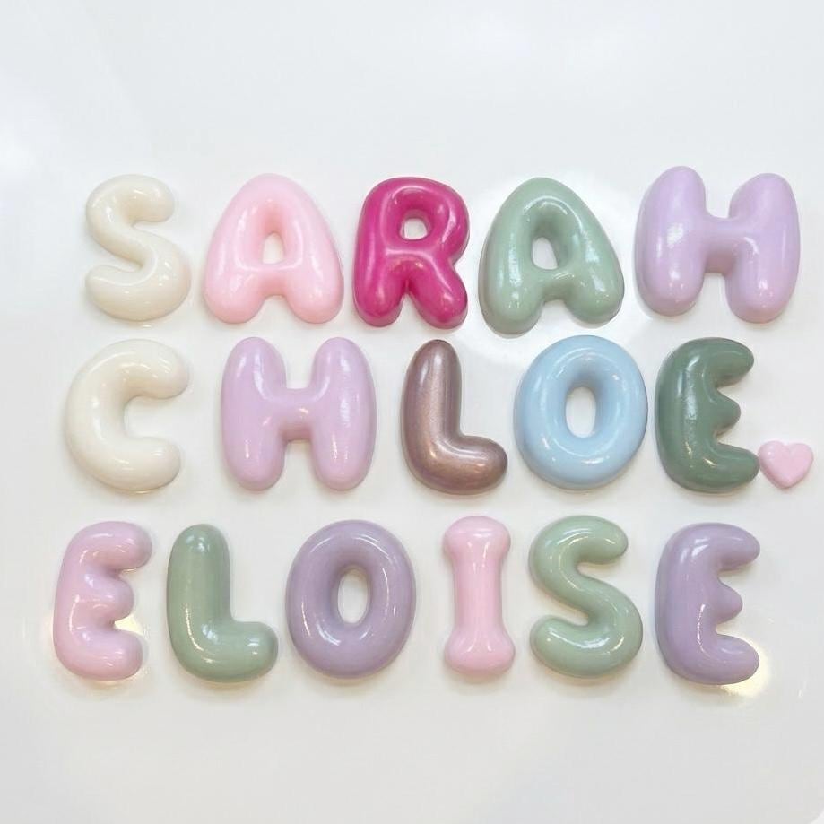 Custom Bubble Letter Name Sign 3D Printed Nursery Decor Personalized Wooden Name Plaque Pastel Wall Decor Baby Gift