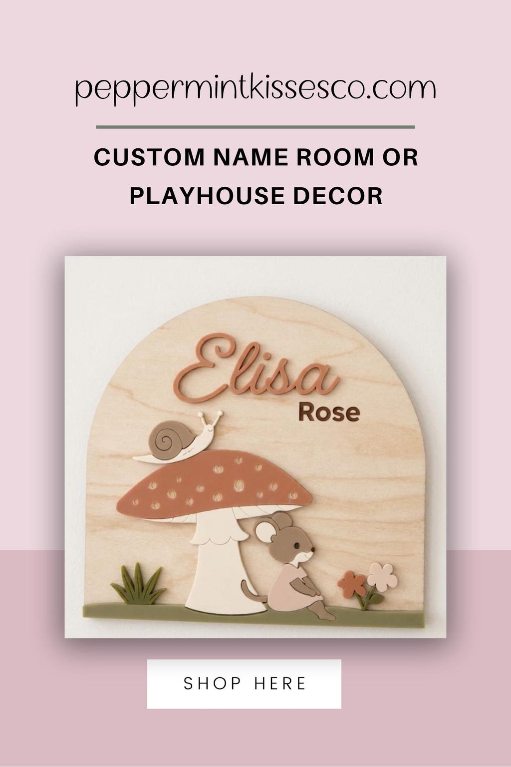 Personalized Woodland Nursery Name Sign Custom Kids Room Wall Art Wooden Name Plaque Little Mouse Playroom Decor Baby Name Sign