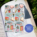Book Themed Bookmark Gift for Reader Cute Book Lover Bookmark Reading Accessory Book Pattern Bookmark for Teacher