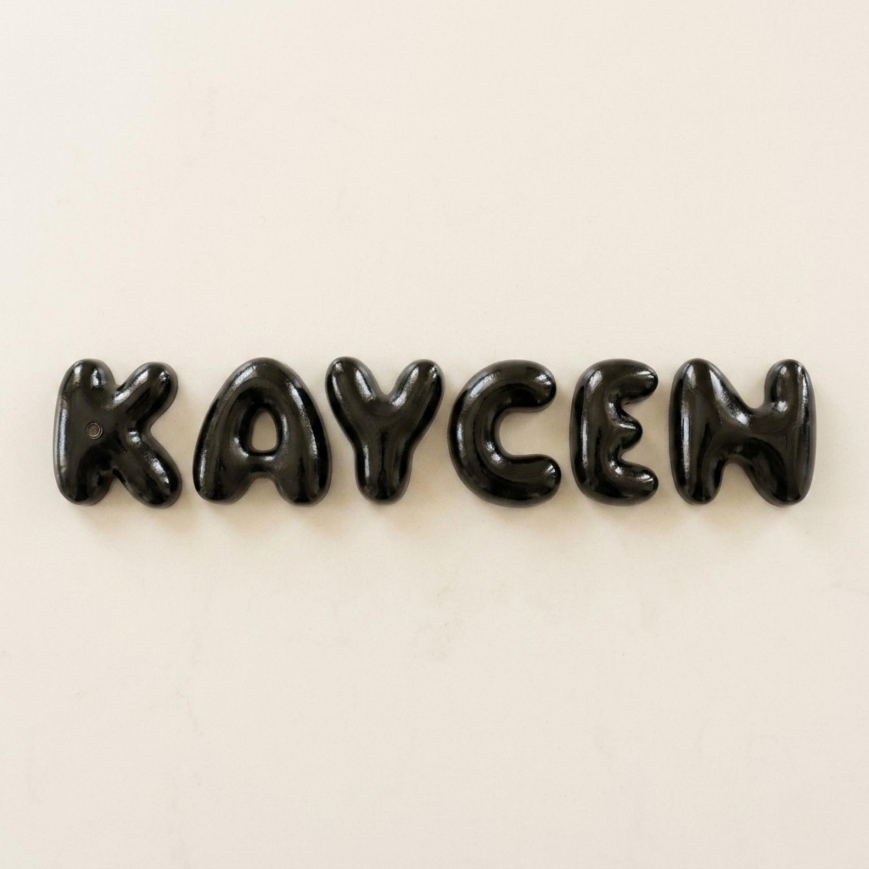 Custom Bubble Letter Name Sign 3D Printed Nursery Decor Personalized Wooden Name Plaque Pastel Wall Decor Baby Gift