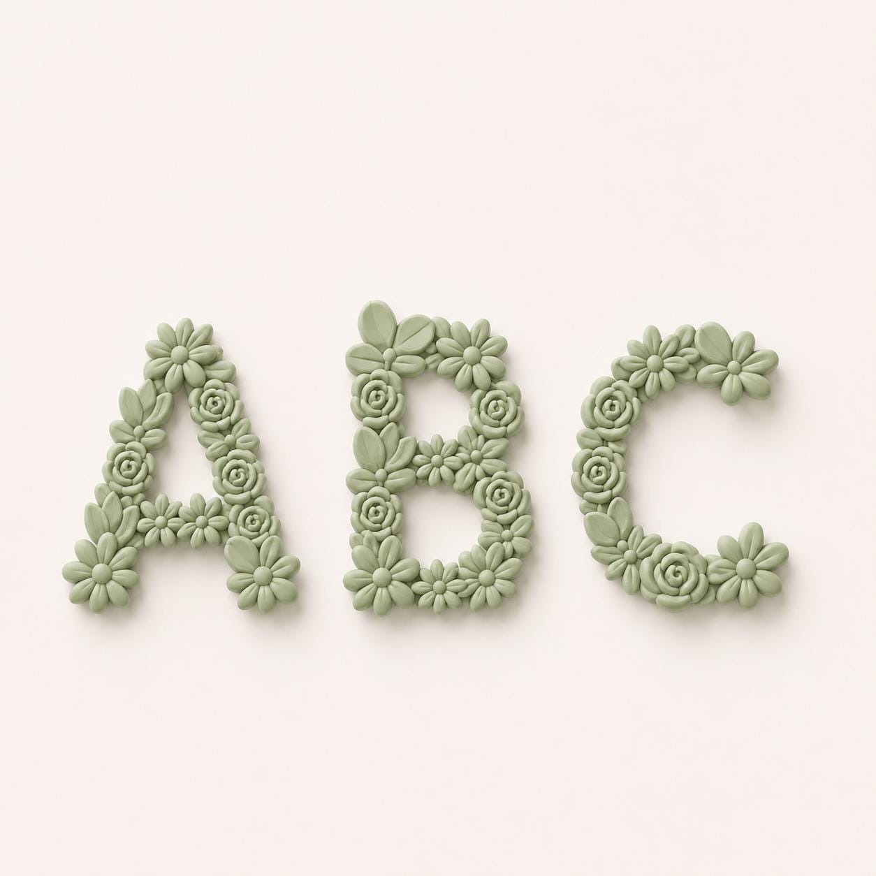 Personalized Floral Name Letters 3D Printed Custom Flower Wall Decor Nursery Name Sign for Girl Room Decor Custom Bedroom