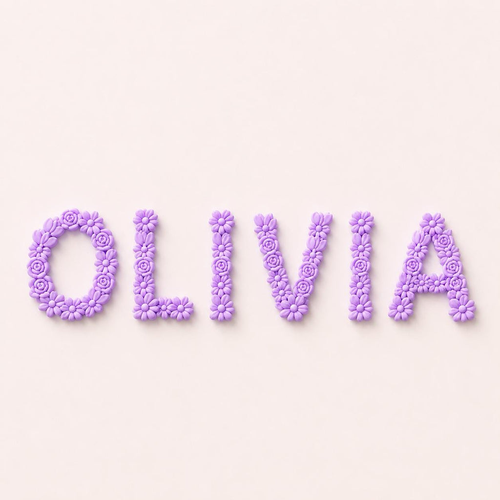 Personalized Floral Name Letters 3D Printed Custom Flower Wall Decor Nursery Name Sign for Girl Room Decor Custom Bedroom