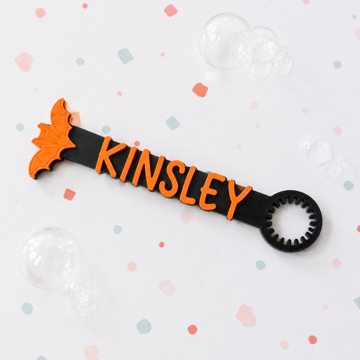 Personalized Halloween Bubble Wand Custom Name