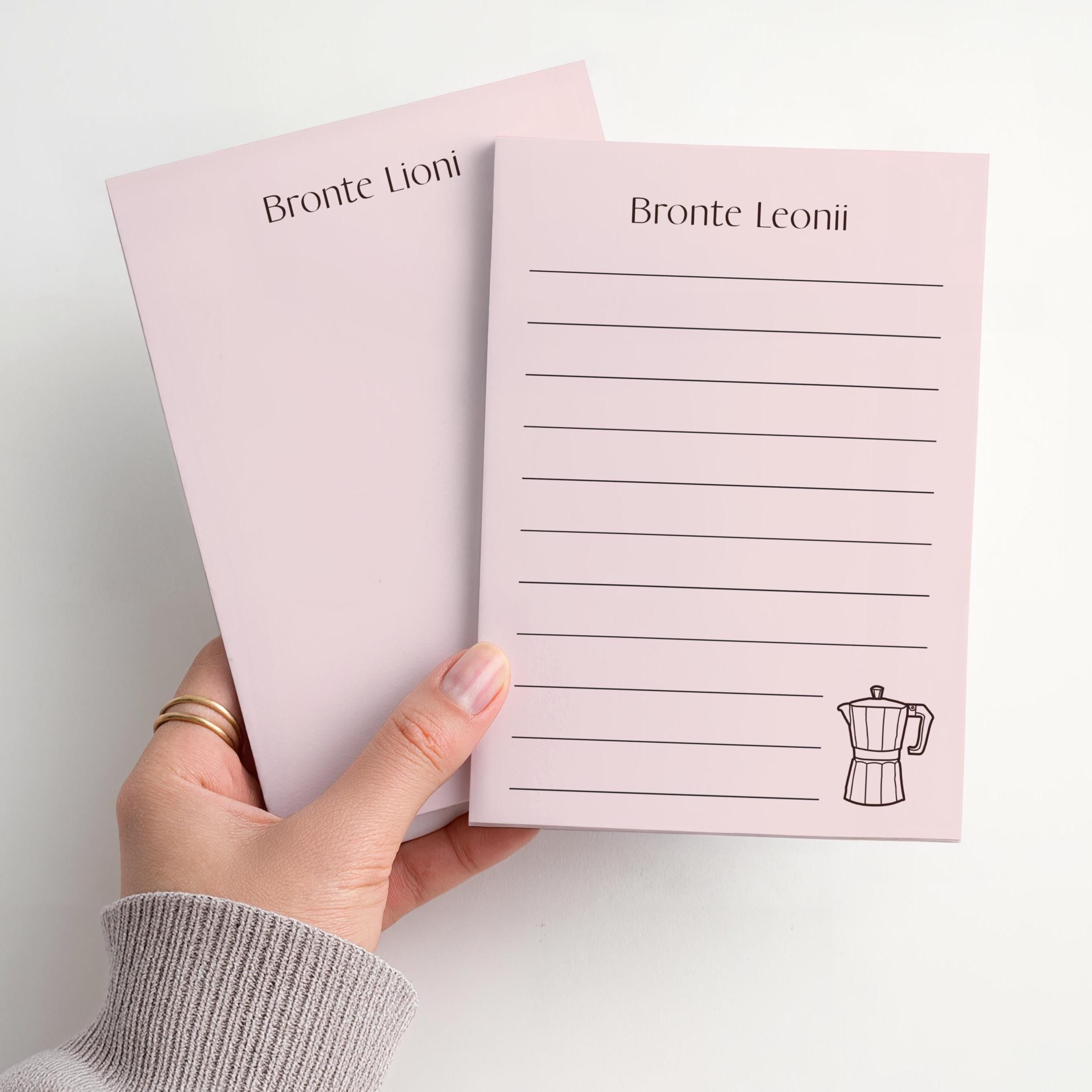 Personalized Coffee Notepad-Custom Name Stationery
