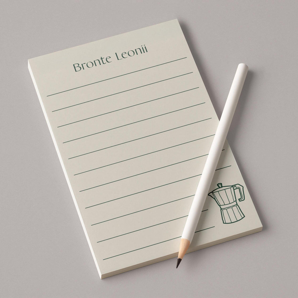 Personalized Coffee Notepad-Custom Name Stationery