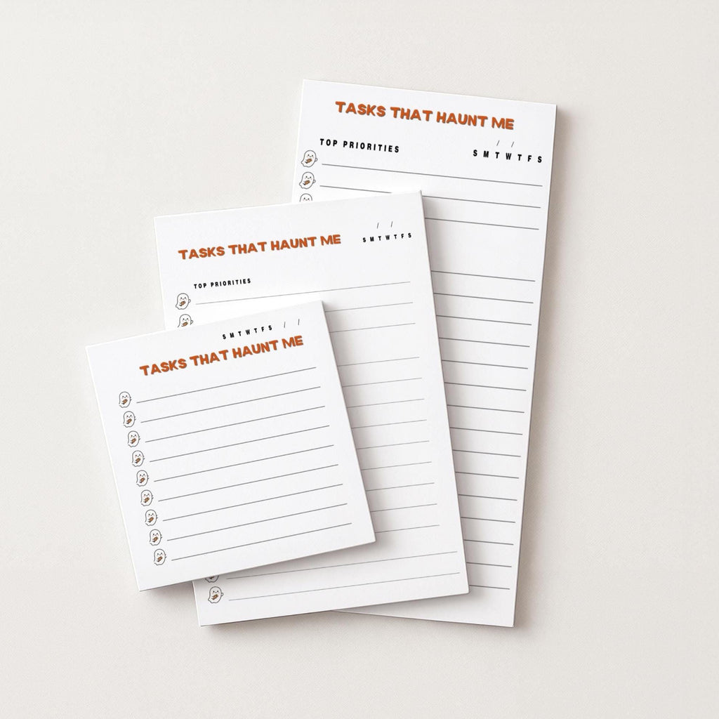 Halloween Notepad Bundle-Ghost Design Spooky Stationery
