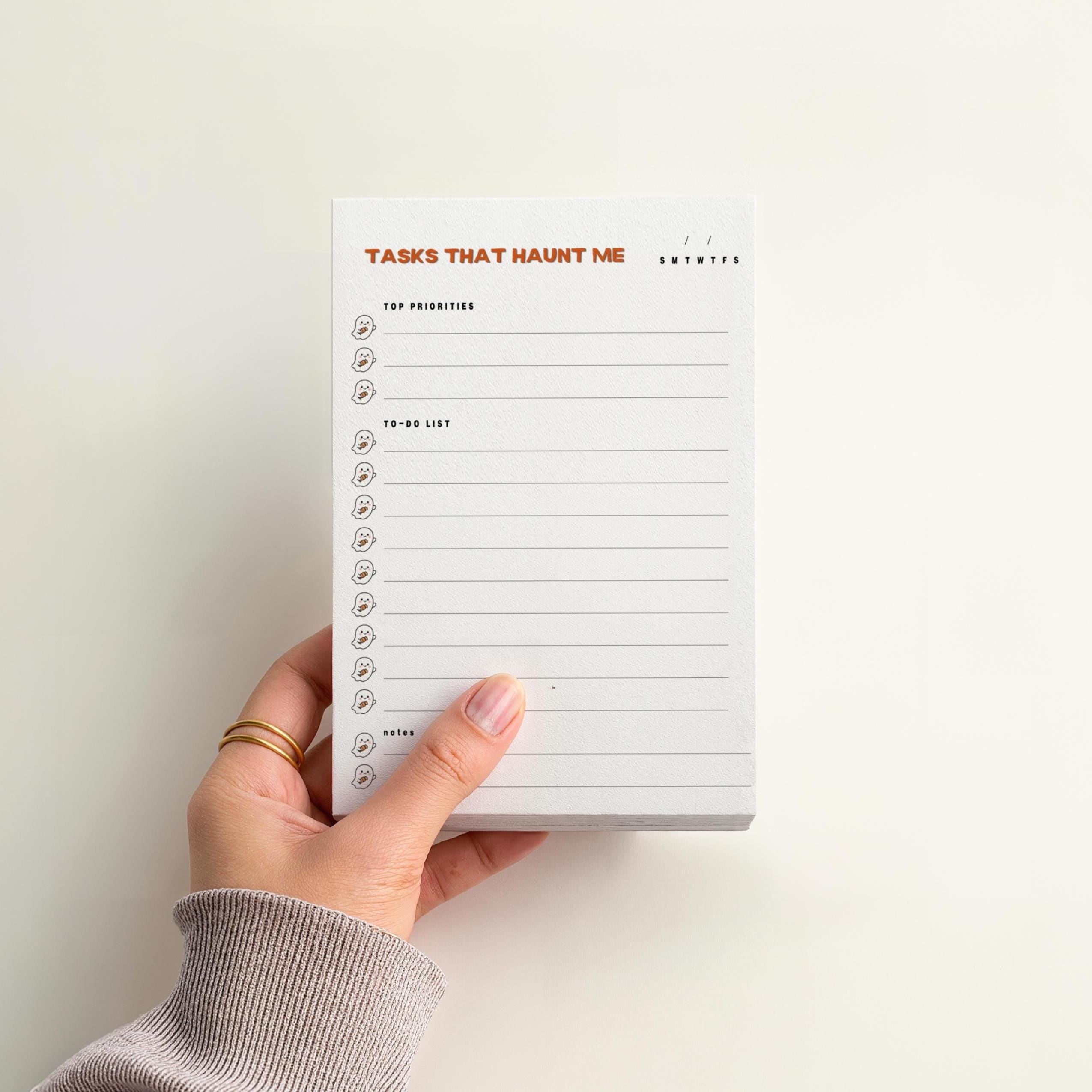 Halloween Notepad Bundle-Ghost Design Spooky Stationery