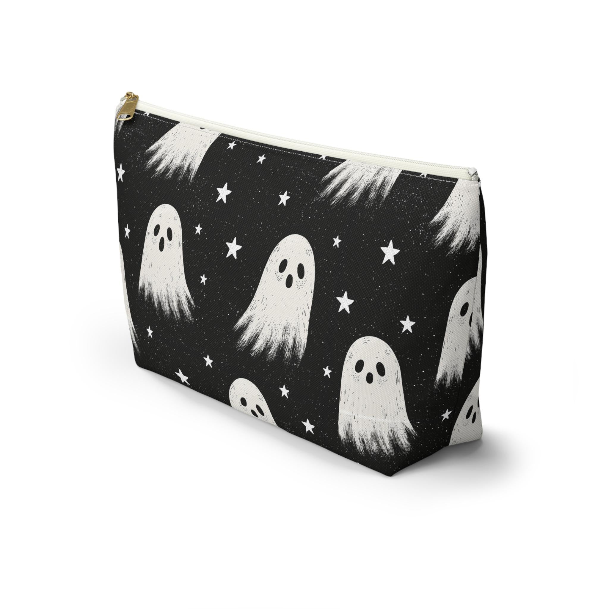 Cute Ghost Makeup Bag-Spooky Cosmetic & Travel Zipper Pouch