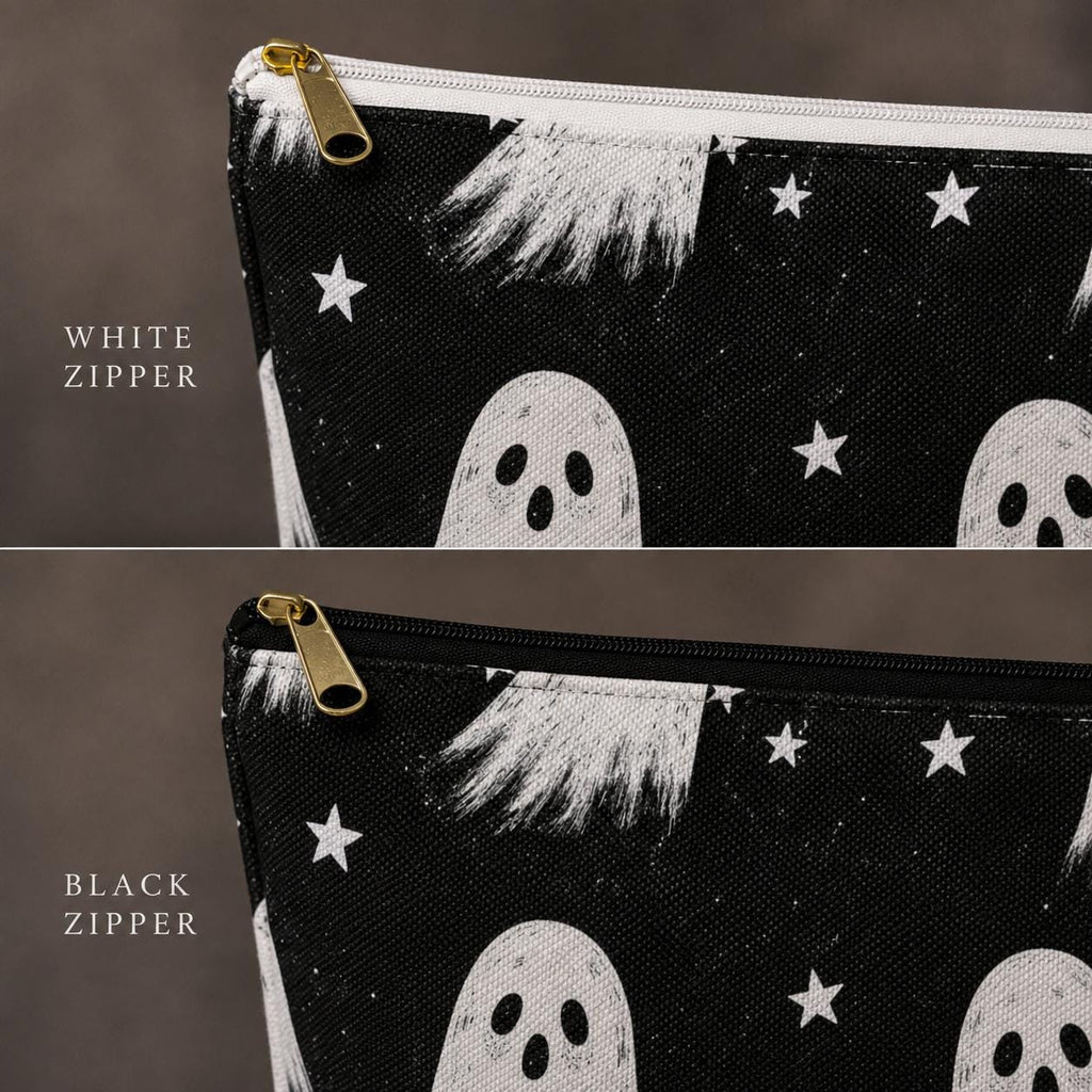 Cute Ghost Makeup Bag-Spooky Cosmetic & Travel Zipper Pouch
