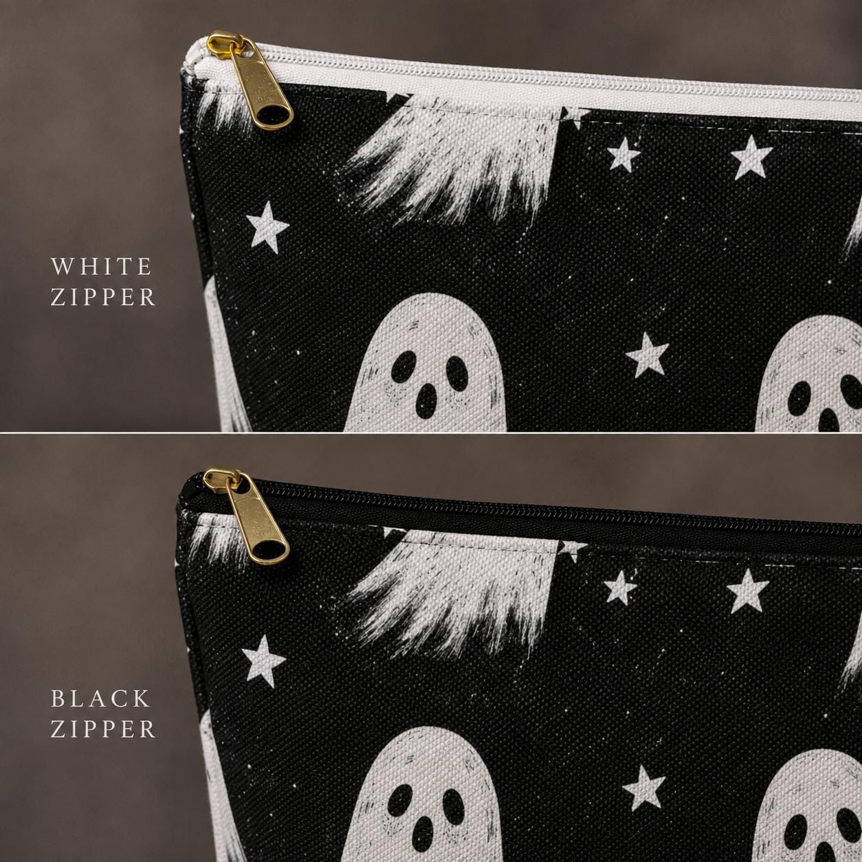 Cute Ghost Makeup Bag-Spooky Cosmetic & Travel Zipper Pouch