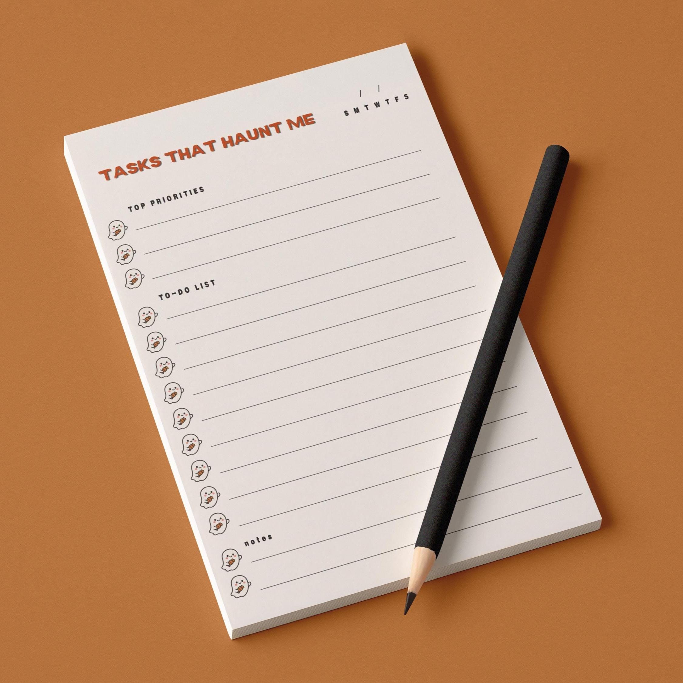 Halloween Notepad Bundle-Ghost Design Spooky Stationery